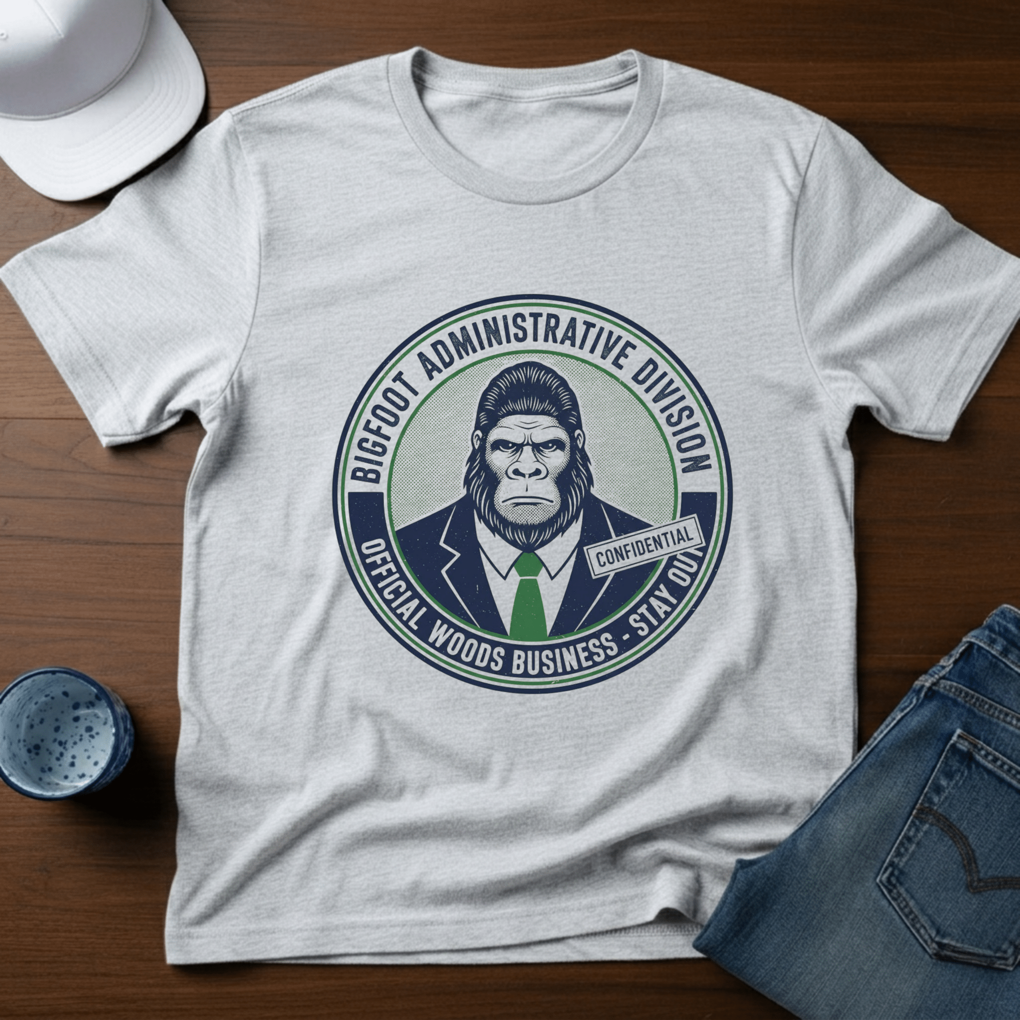 Bigfoot Administrative Division T-Shirt - Deadpan Outdoors Co.