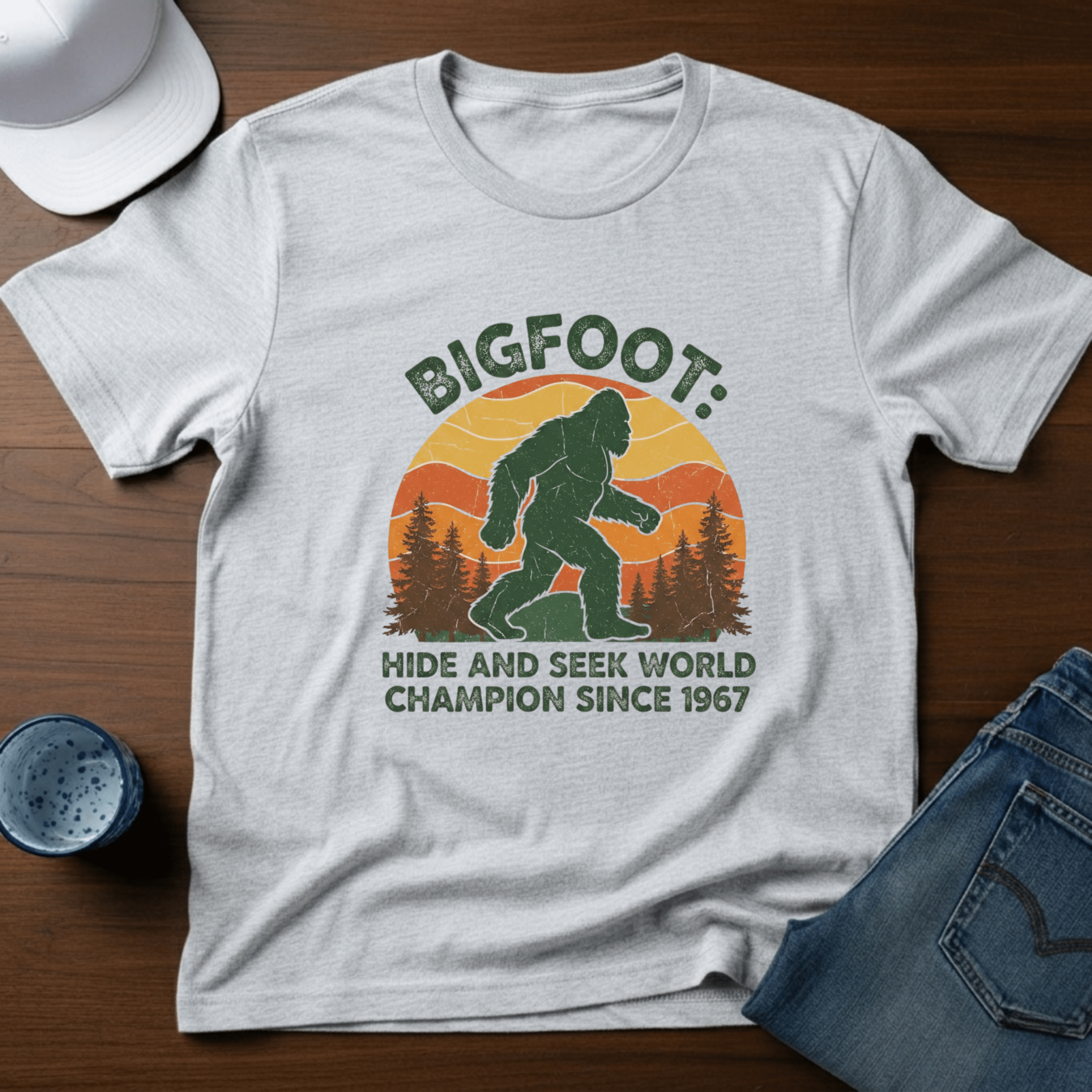 Bigfoot: Hide And Seek World Champion T-Shirt - Deadpan Outdoors Co.
