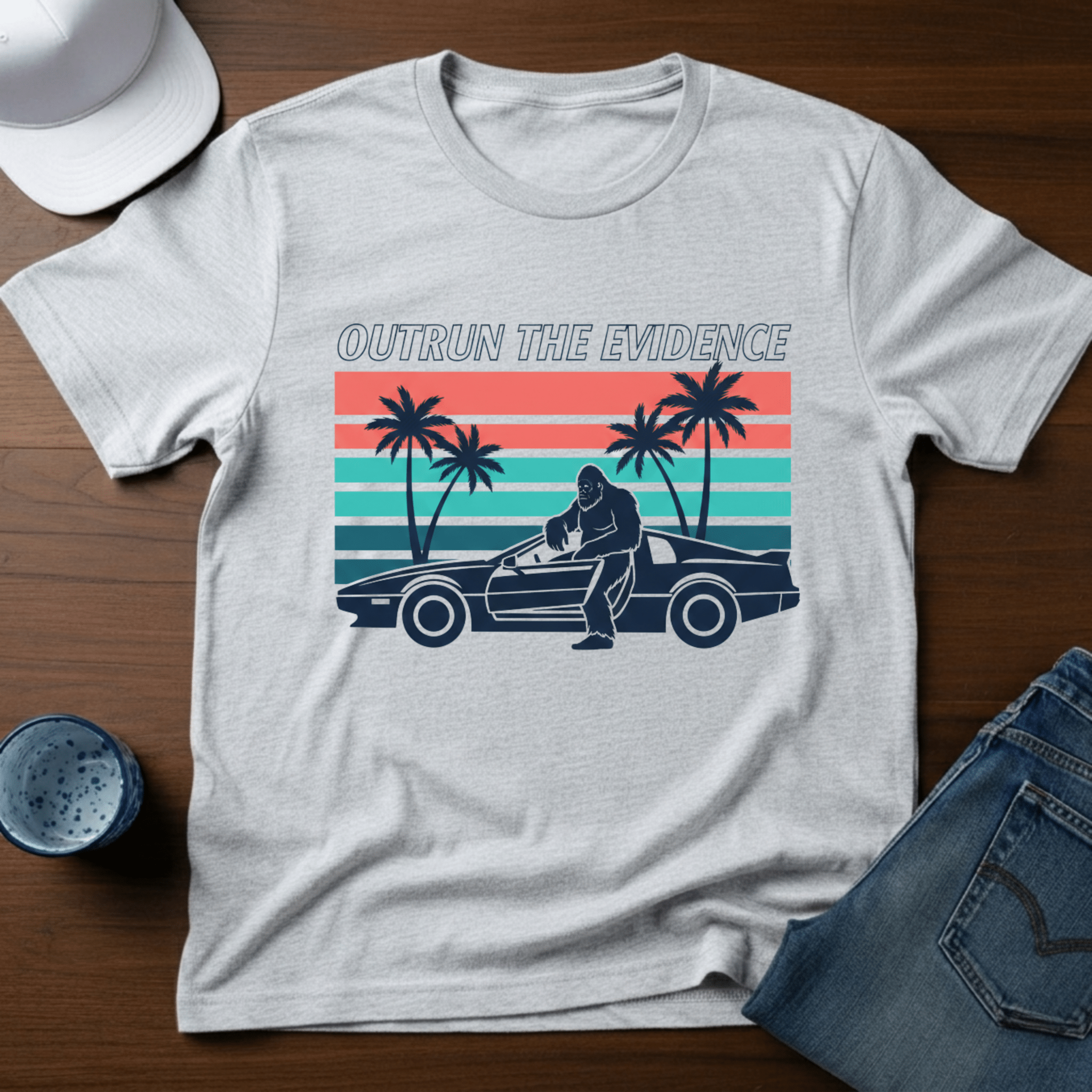 Outrun The Evidence T-Shirt - Deadpan Outdoors Co.