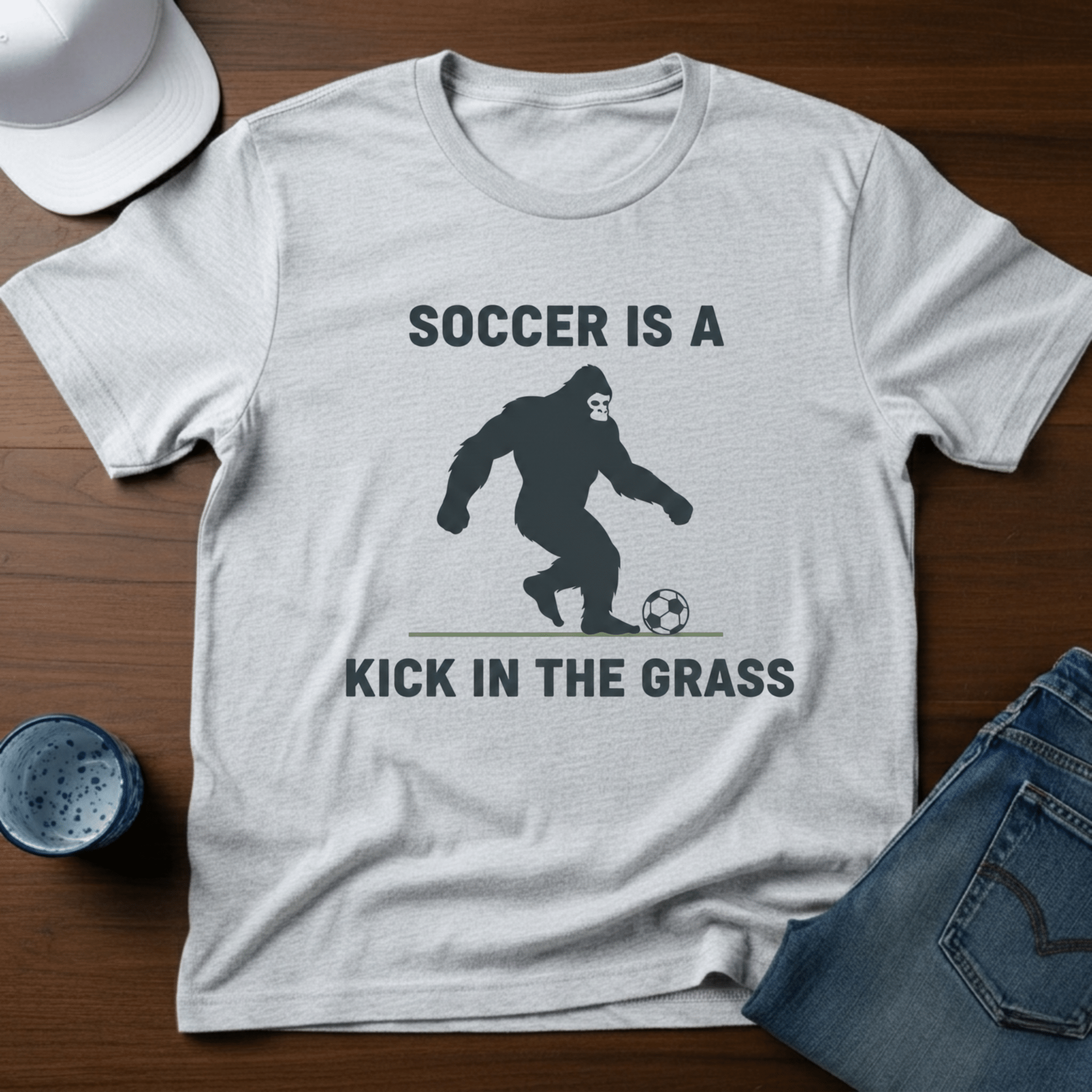 Soccer Is A Kick In The Grass T-Shirt - Deadpan Outdoors Co.