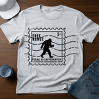 Free Range - Feral & Caffeinated - Bigfoot Stamp T-Shirt - Deadpan Outdoors Co.