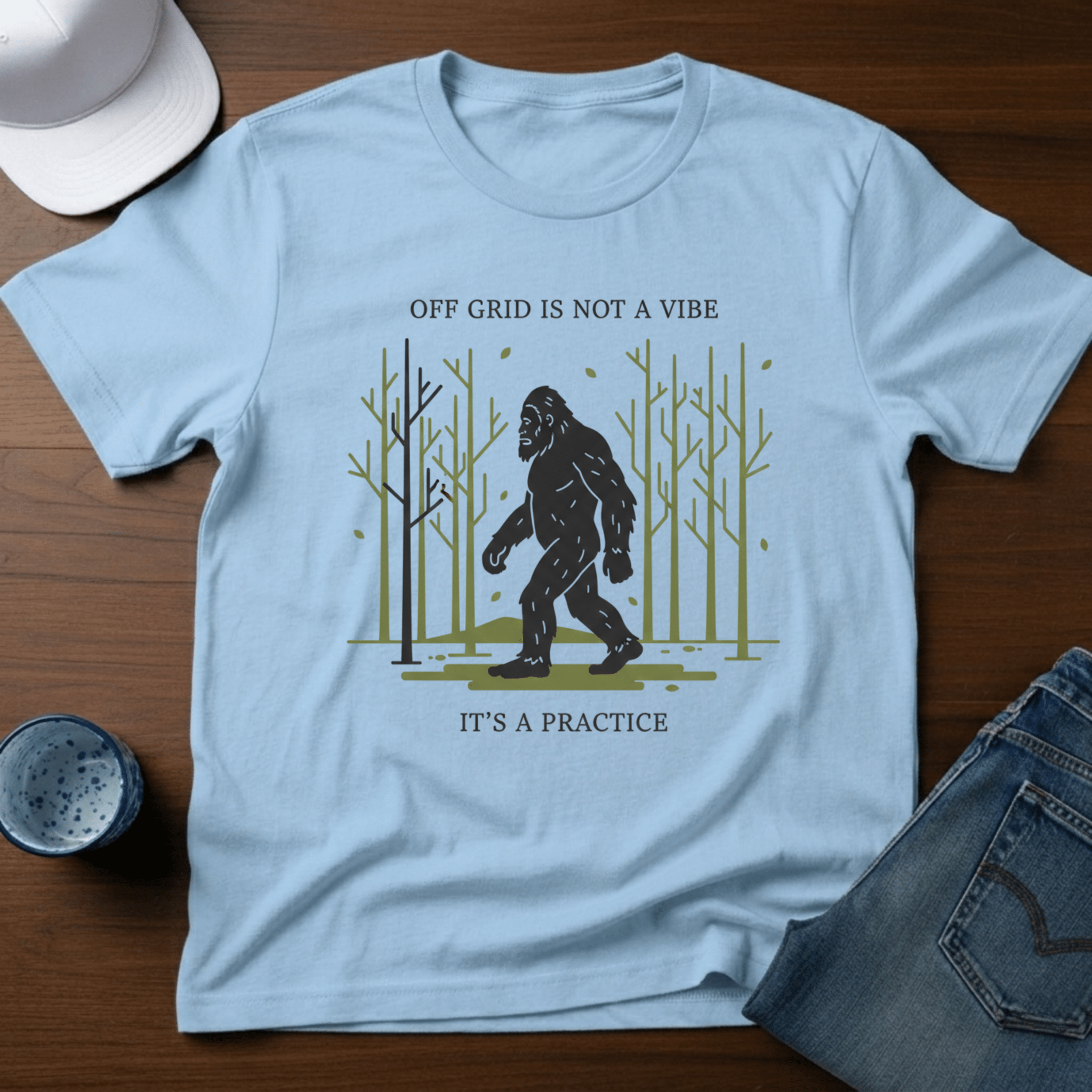 Off Grid Is Not A Vibe It's A Practice T-Shirt - Deadpan Outdoors Co.