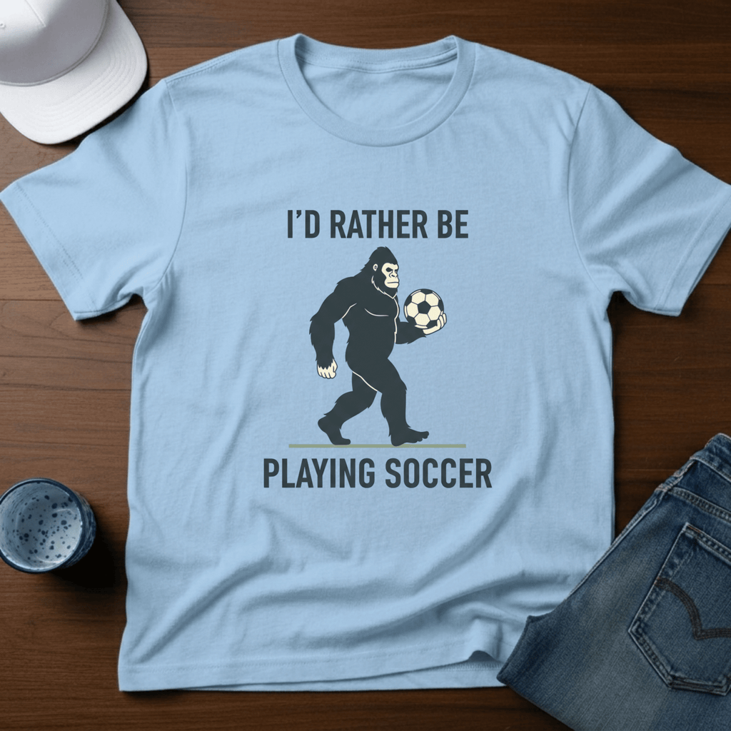 I'd Rather Be Playing Soccer T-Shirt - Deadpan Outdoors Co.