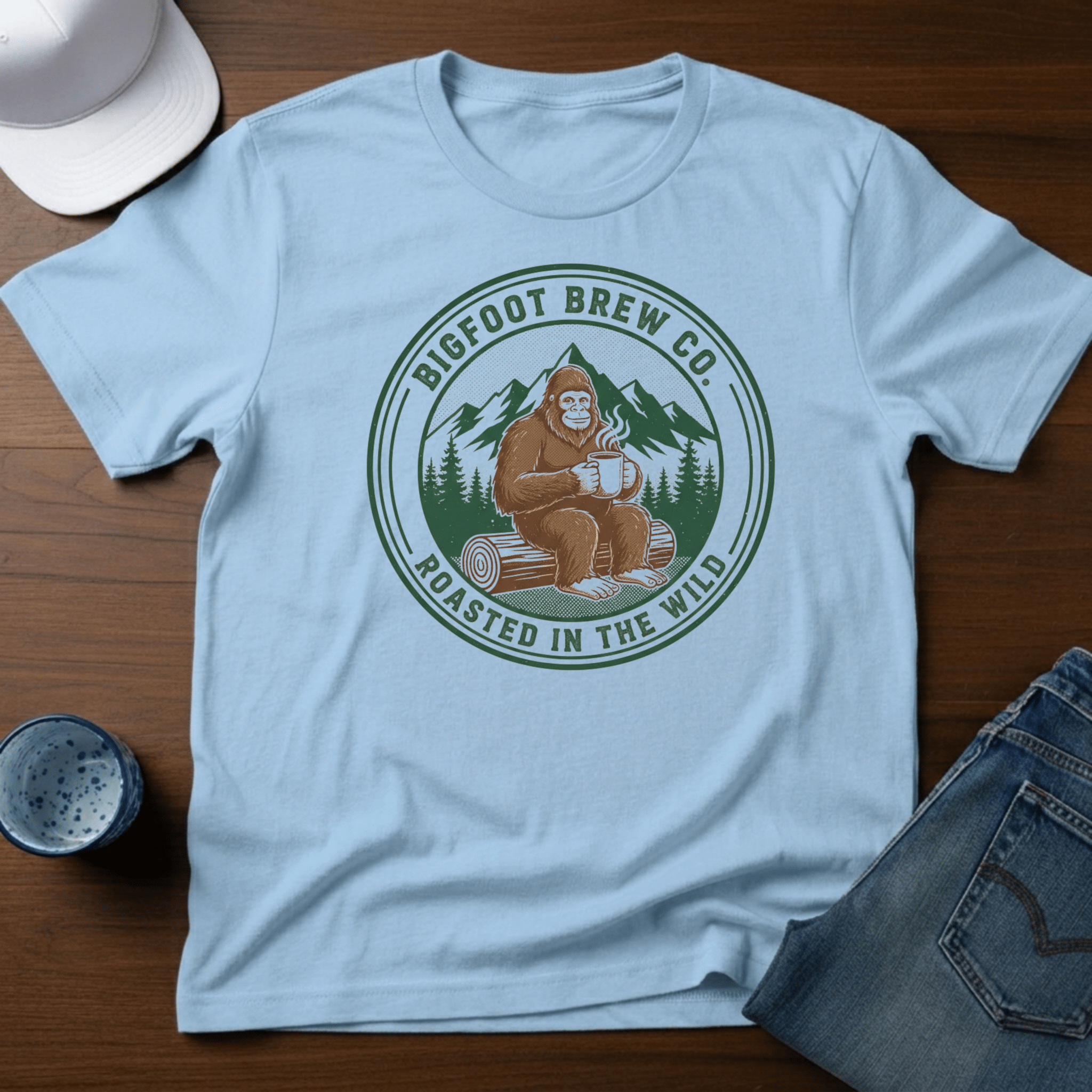 Bigfoot Brew Co Roasted in The Wild T-Shirt - Deadpan Outdoors Co.