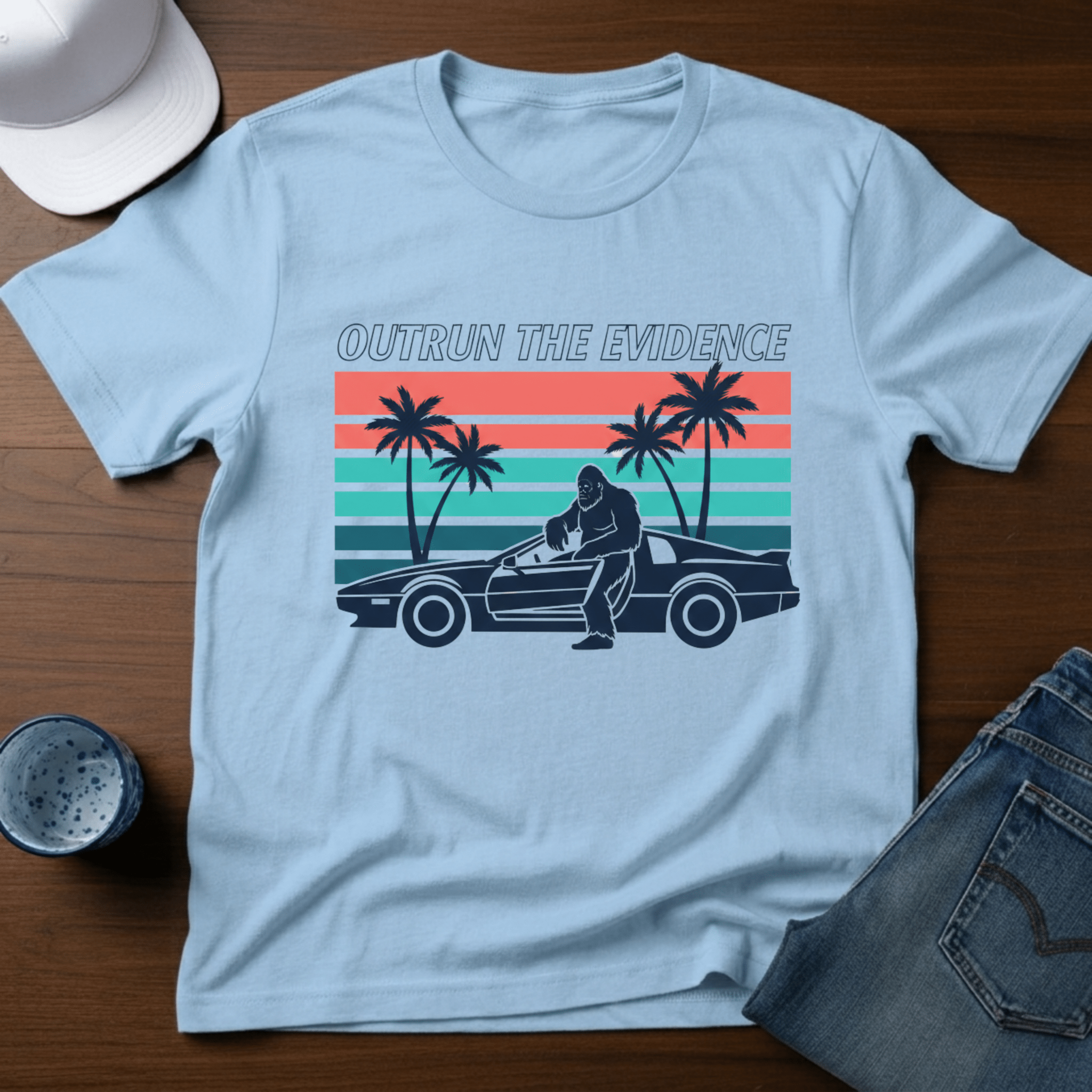 Outrun The Evidence T-Shirt - Deadpan Outdoors Co.