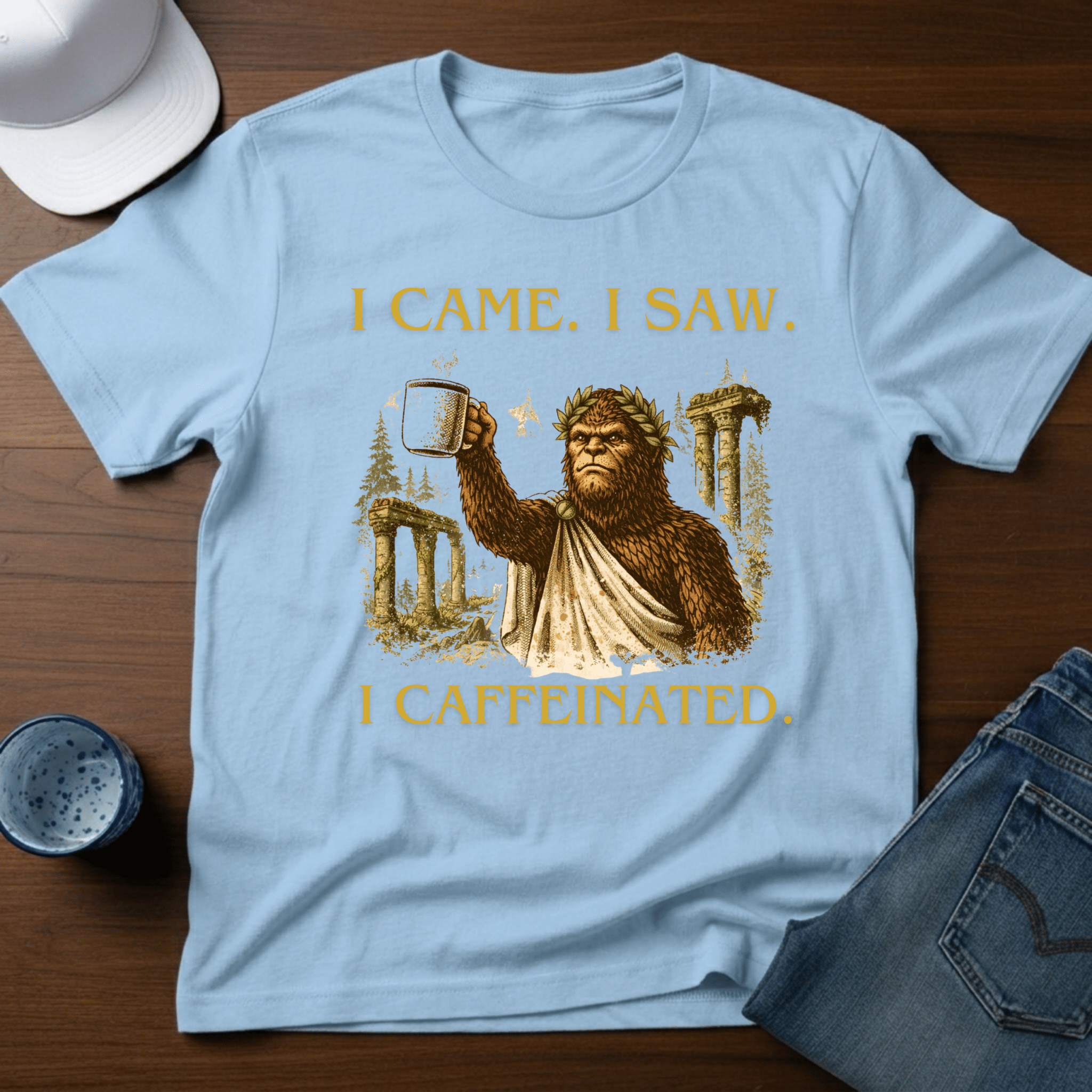 I Came. I Saw. I Caffeinated T-Shirt - Deadpan Outdoors Co.