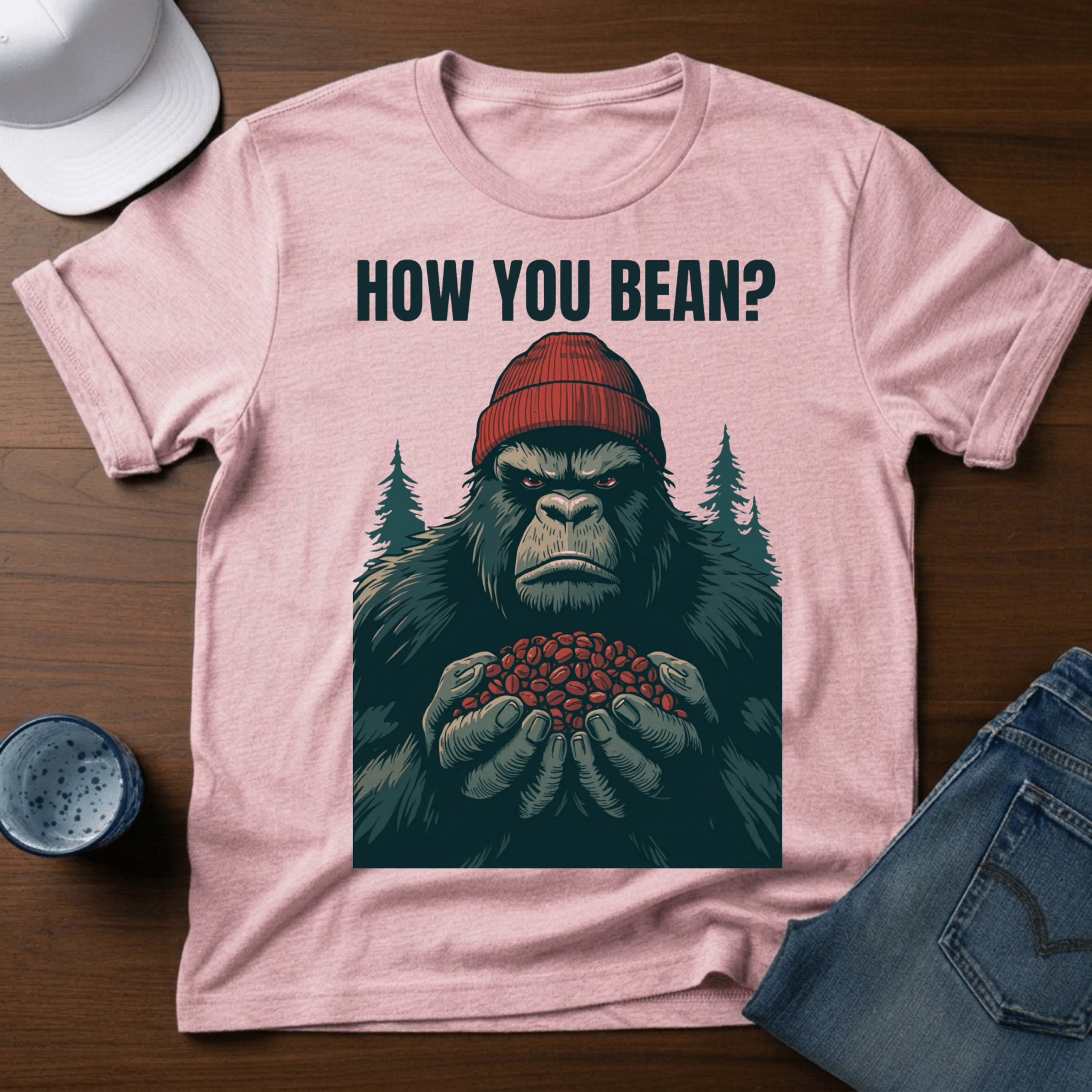How You Bean T-Shirt - Funny Sasquatch Coffee Tee - Deadpan Outdoors Co.