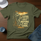Living Off The Grid Since Before It Was Cool T-Shirt - Deadpan Outdoors Co.