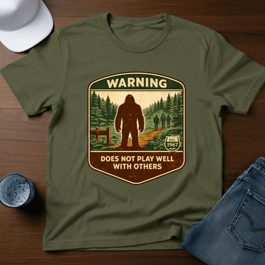 Warning - Does Not Play Well With Others T-Shirt - Deadpan Outdoors Co.