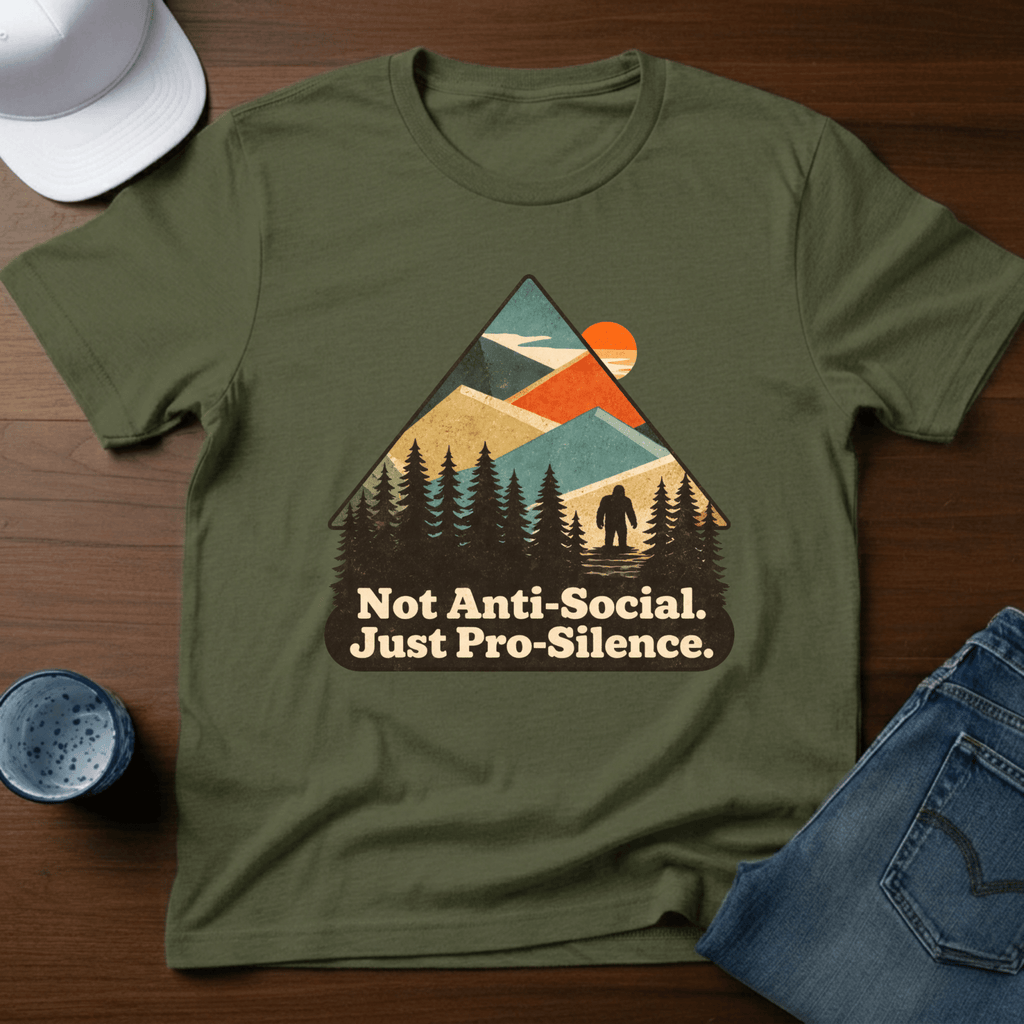 Not Anti - Social. - Just Pro - Silence T-Shirt - Deadpan Outdoors Co.