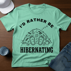 I'D Rather Be Hibernating - Funny Bigfoot Coffee Tee - T-Shirt - Deadpan Outdoors Co.