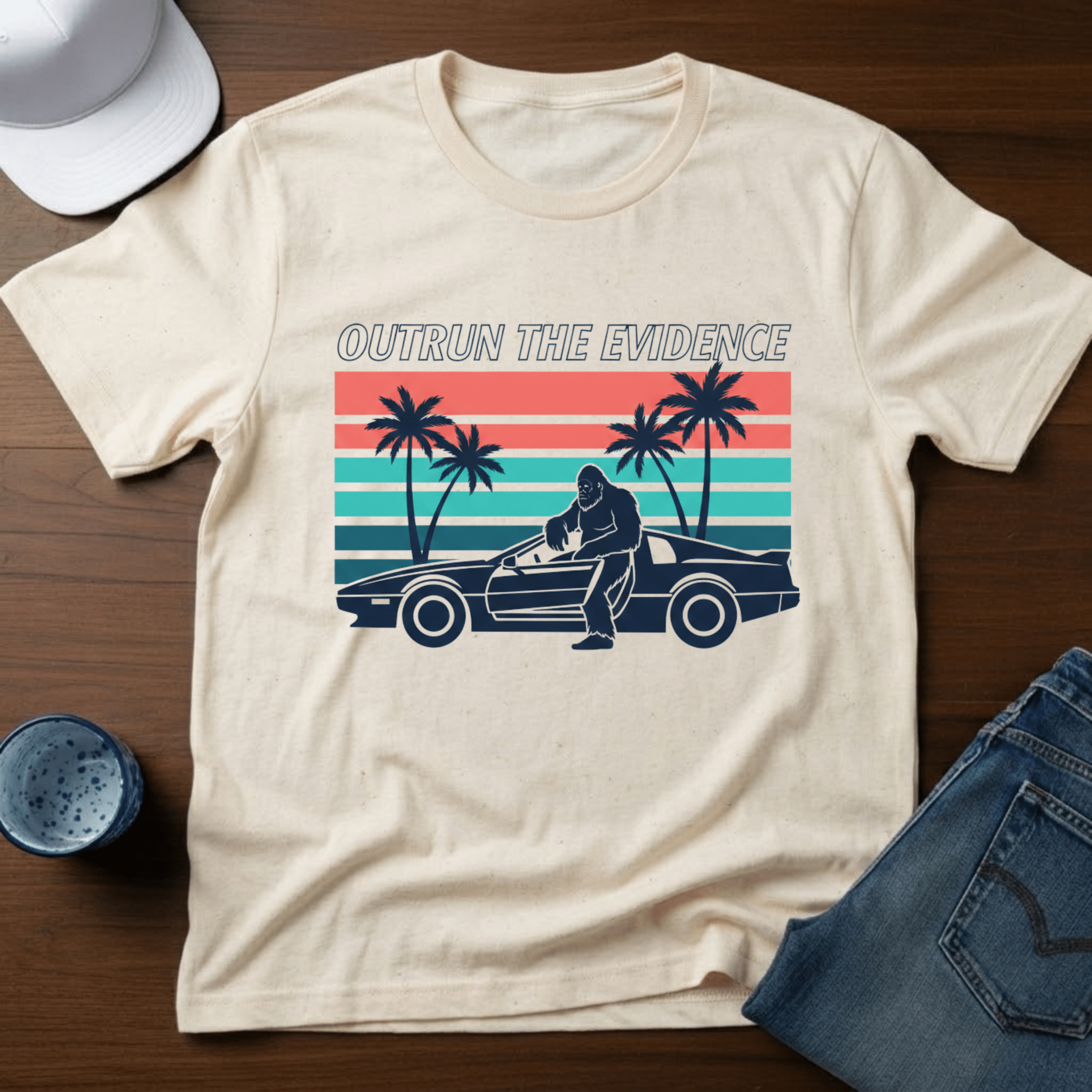 Outrun The Evidence T-Shirt - Deadpan Outdoors Co.