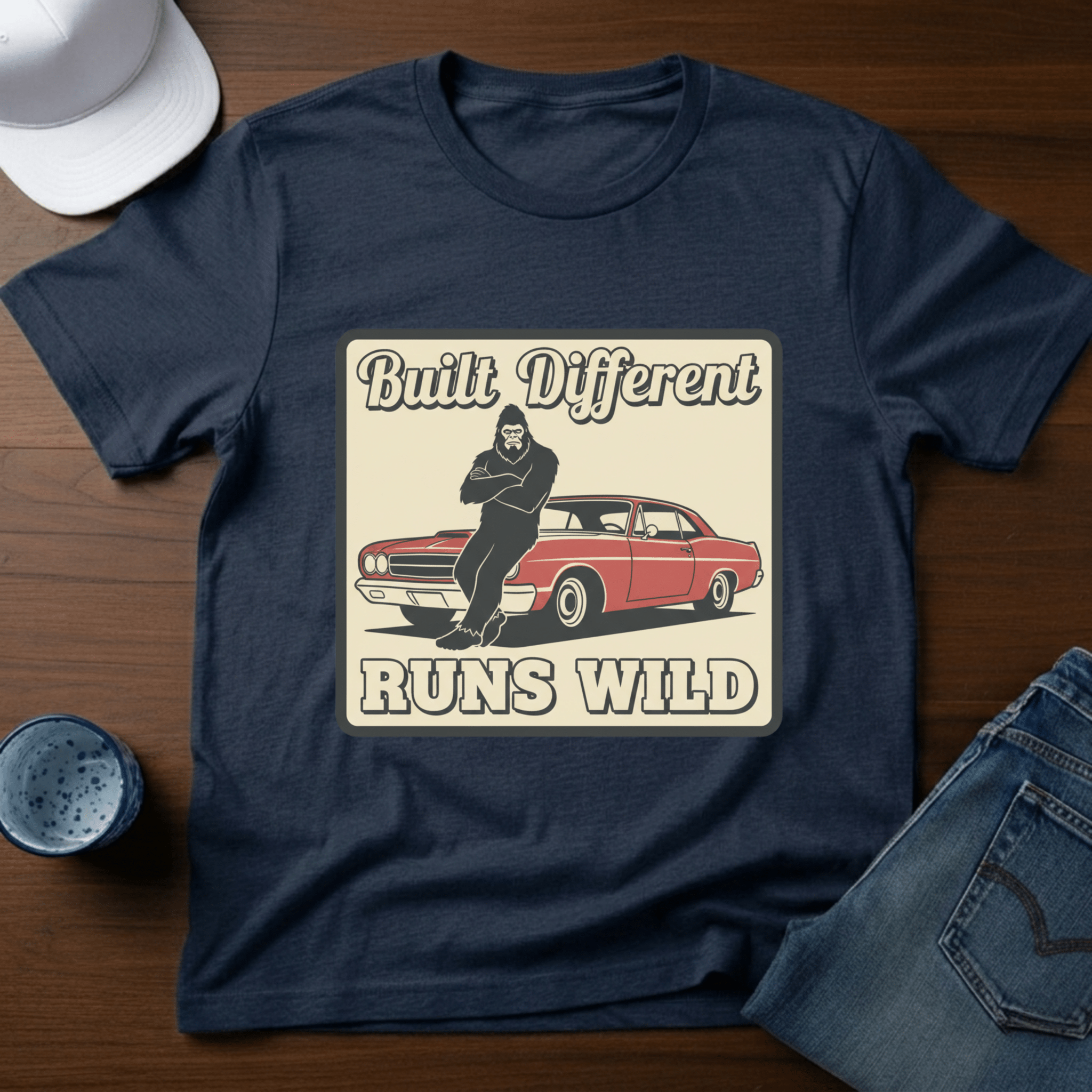 Built Different Runs Wild T-Shirt - Deadpan Outdoors Co.