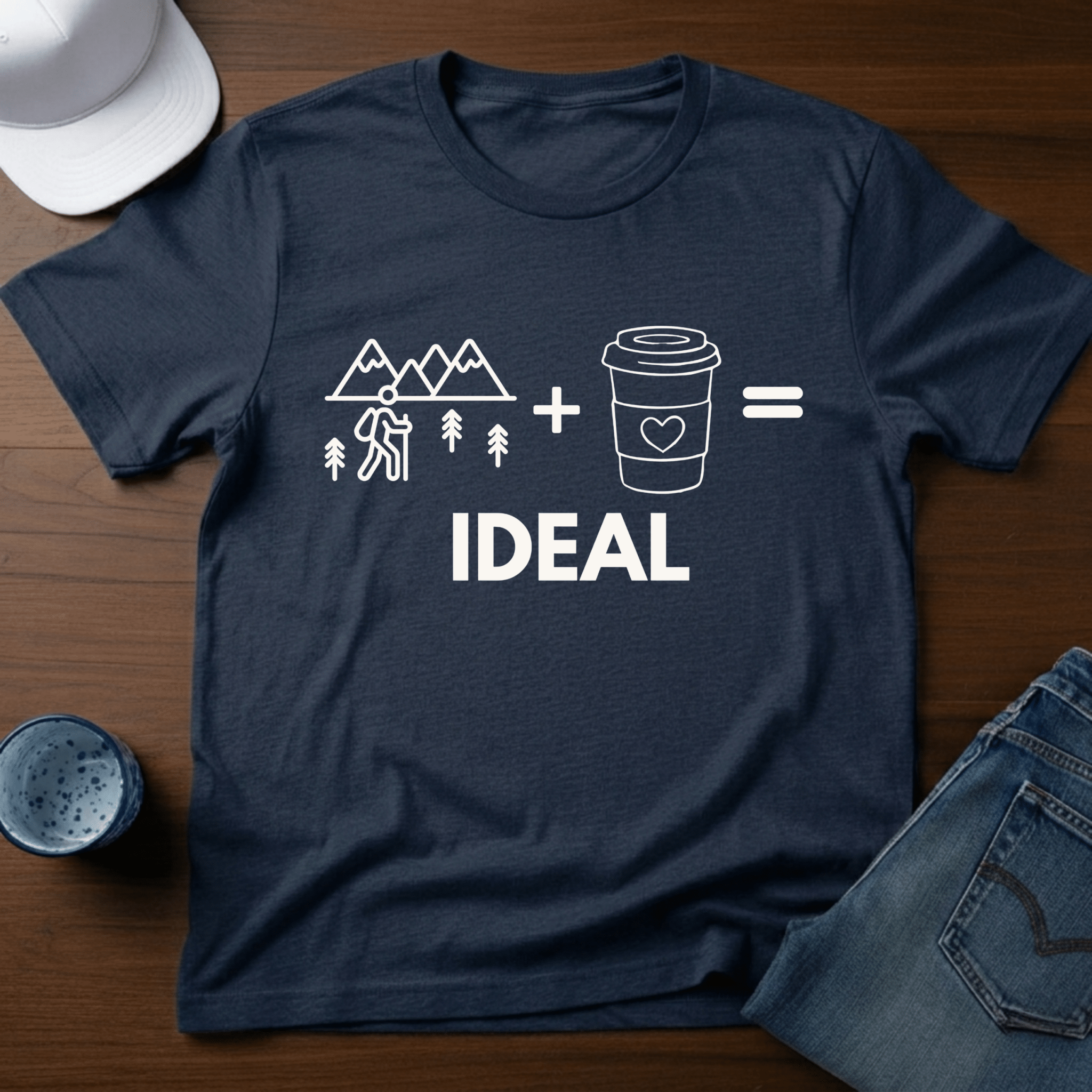 Hiking + Coffee = Ideal T-Shirt - Deadpan Outdoors Co.