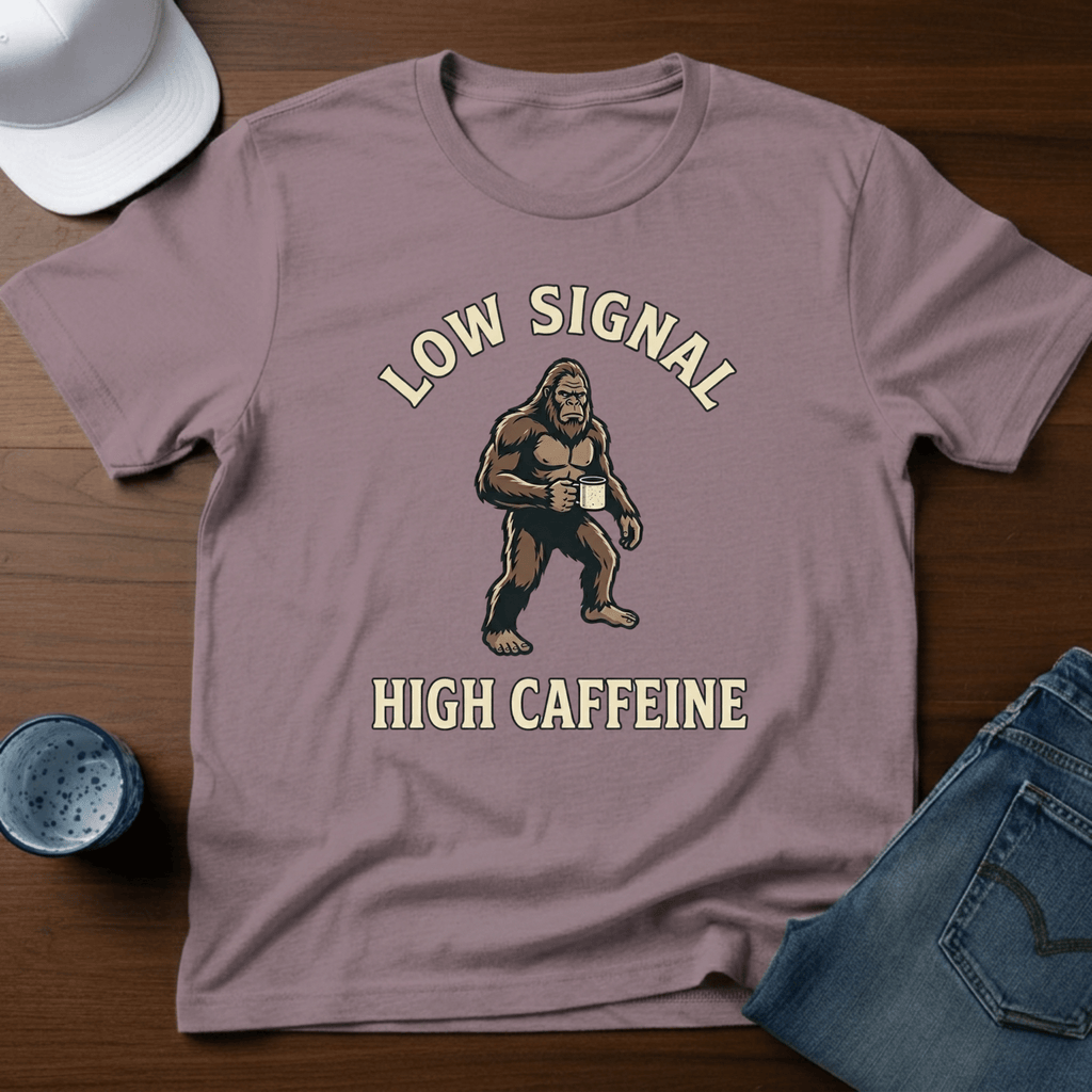 Low Signal High Caffeine T-Shirt - Deadpan Outdoors Co.