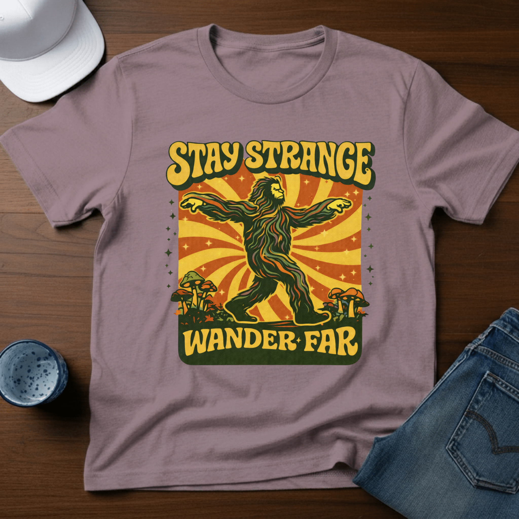 Stay Strange Wander Far T-Shirt - Deadpan Outdoors Co.