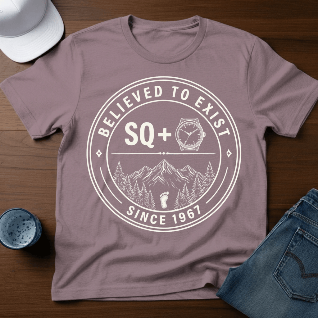 Believed To Exist - SQUATCH - Since 1967 - Squatch Rebus Puzzle T-Shirt - Deadpan Outdoors Co.
