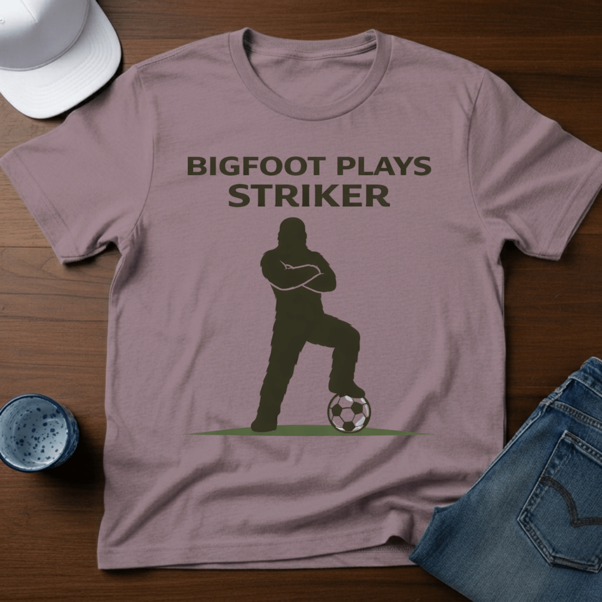 Bigfoot Plays Striker T-Shirt - Deadpan Outdoors Co.
