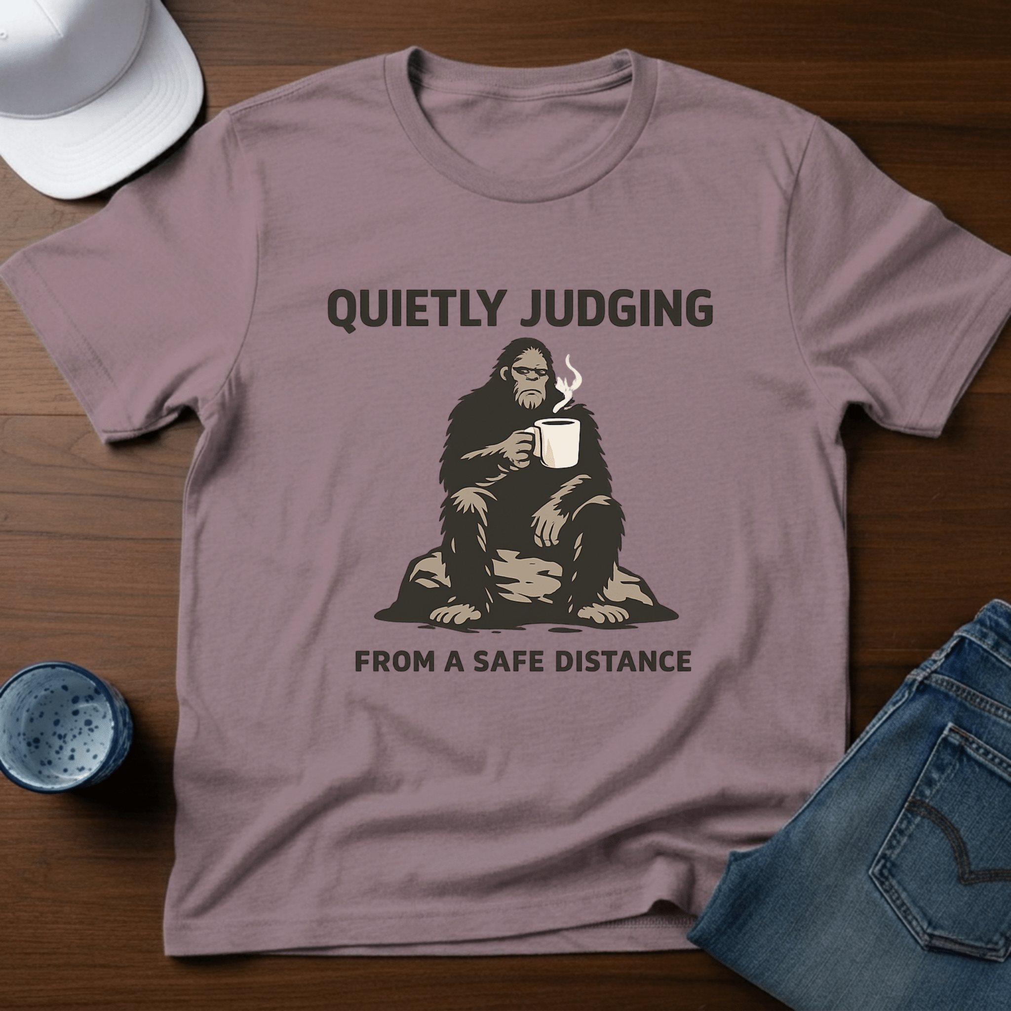 Quietly Judging From A Distance T-Shirt - Deadpan Outdoors Co.