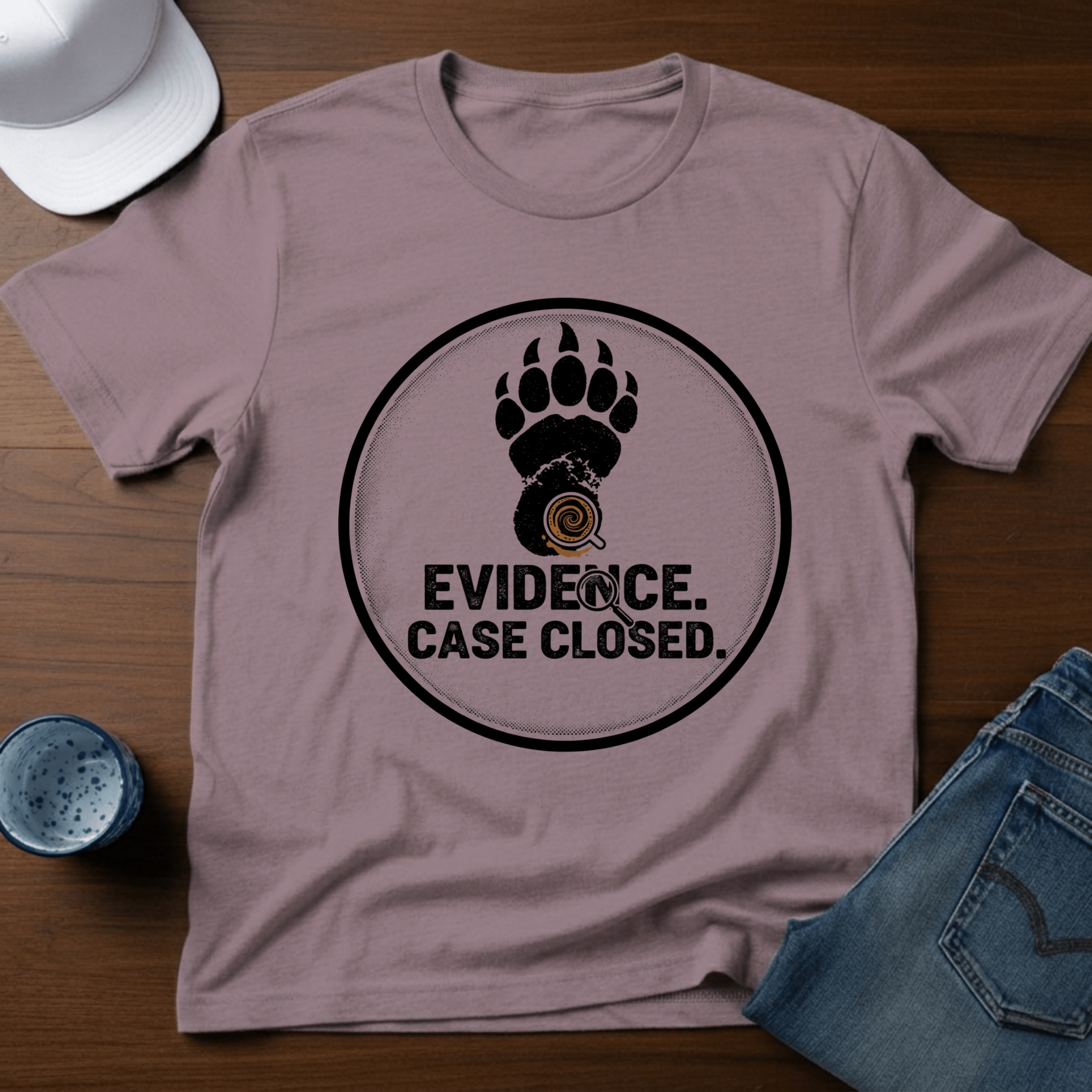 Evidence. Case Closed - Bigfoot Graphic Tee - Deadpan Outdoors Co.