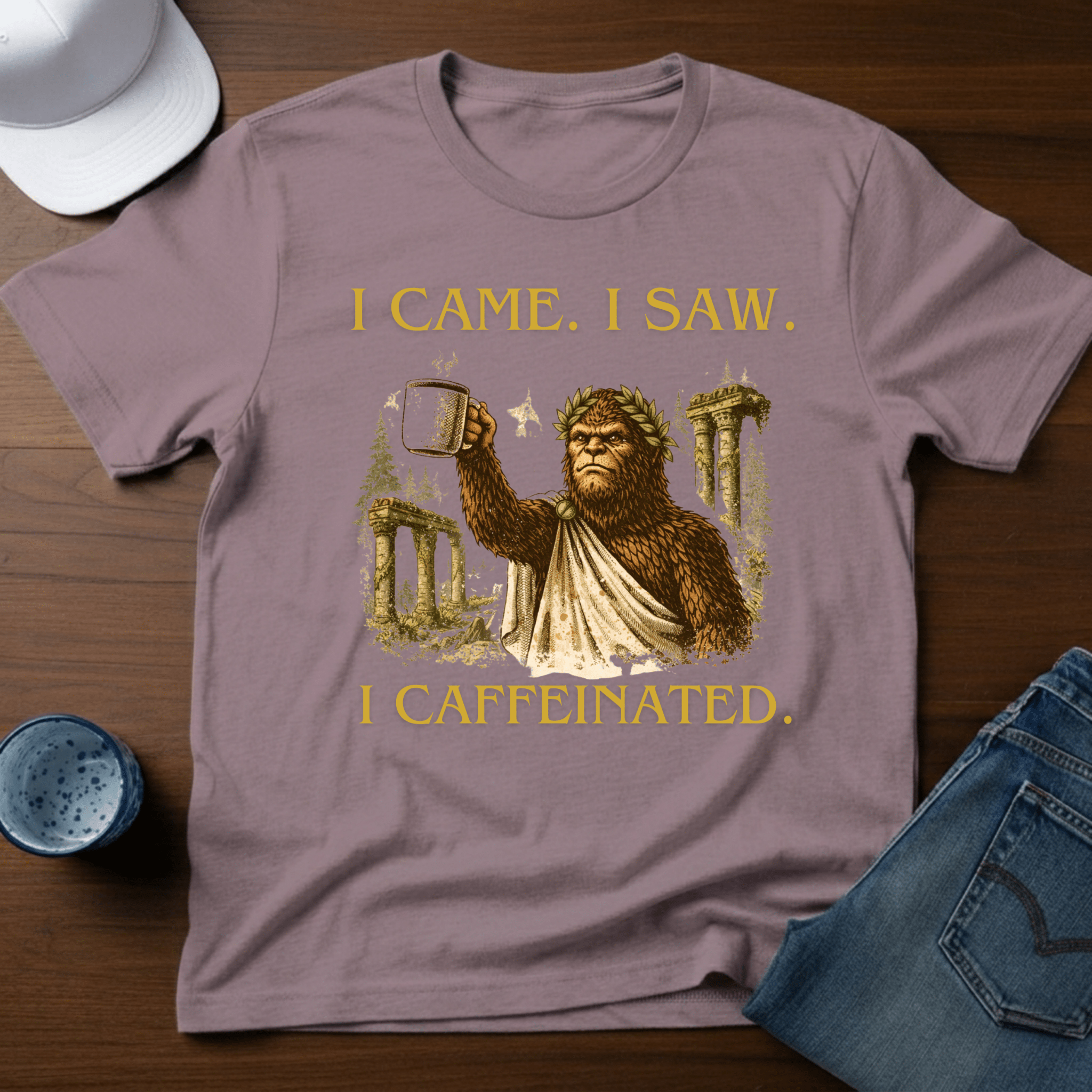 I Came. I Saw. I Caffeinated T-Shirt - Deadpan Outdoors Co.