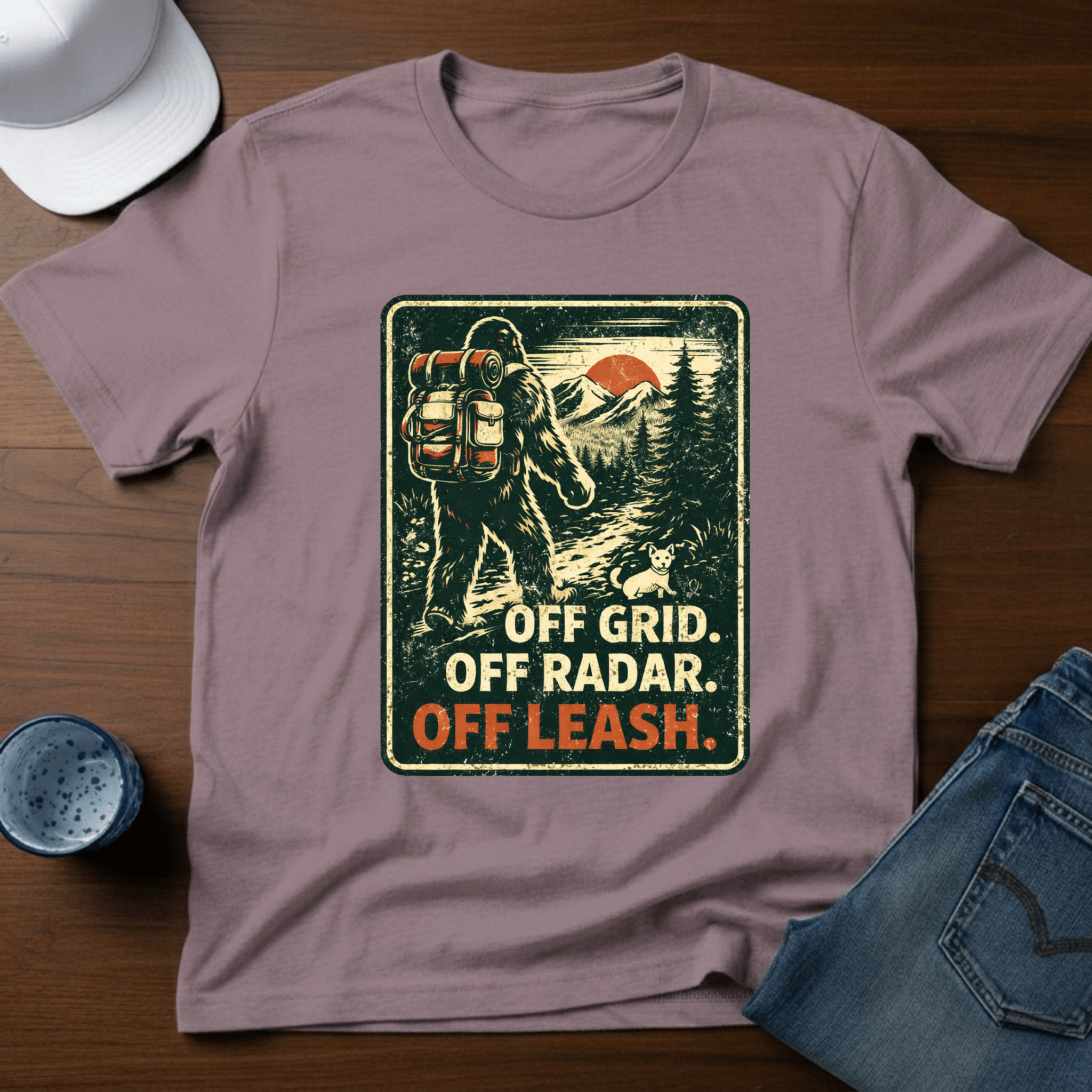 Off Grid. Off Radar. Off Leash T-Shirt - Deadpan Outdoors Co.