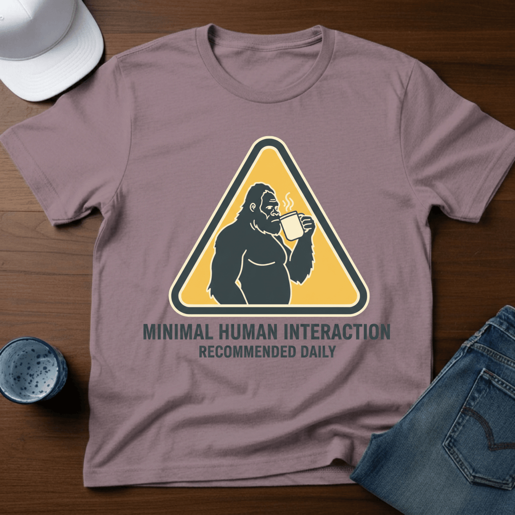 Minimal Human Interaction Recommended Daily T-Shirt - Deadpan Outdoors Co.