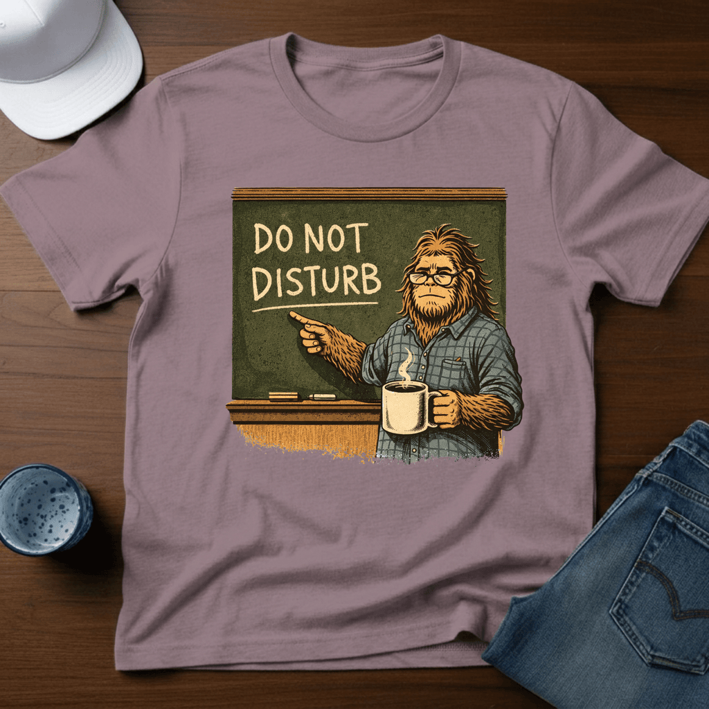 Do Not Disturb - Teacher Bigfoot T-Shirt - Deadpan Outdoors Co.