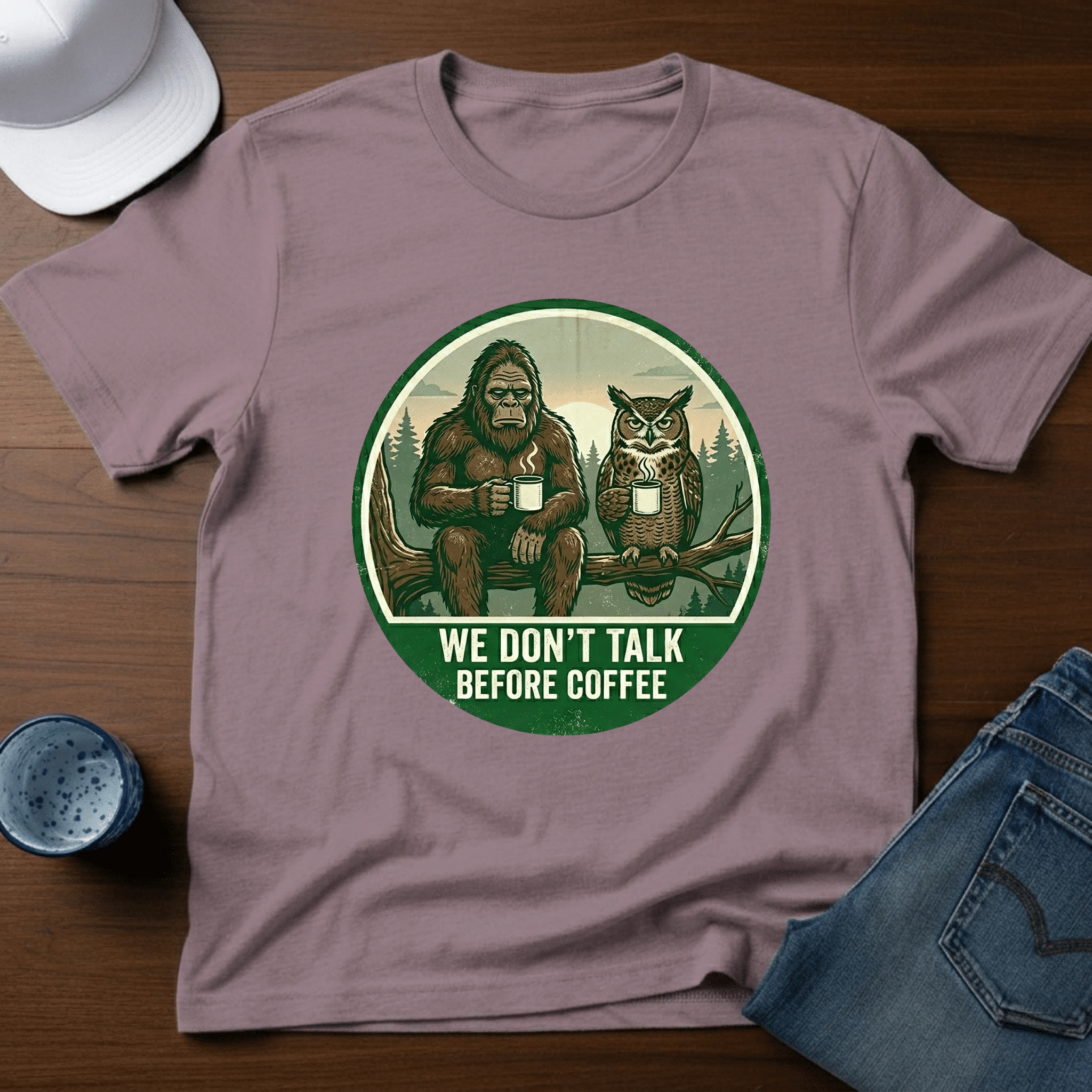 We Don't Talk Before Coffee T-Shirt - Deadpan Outdoors Co.