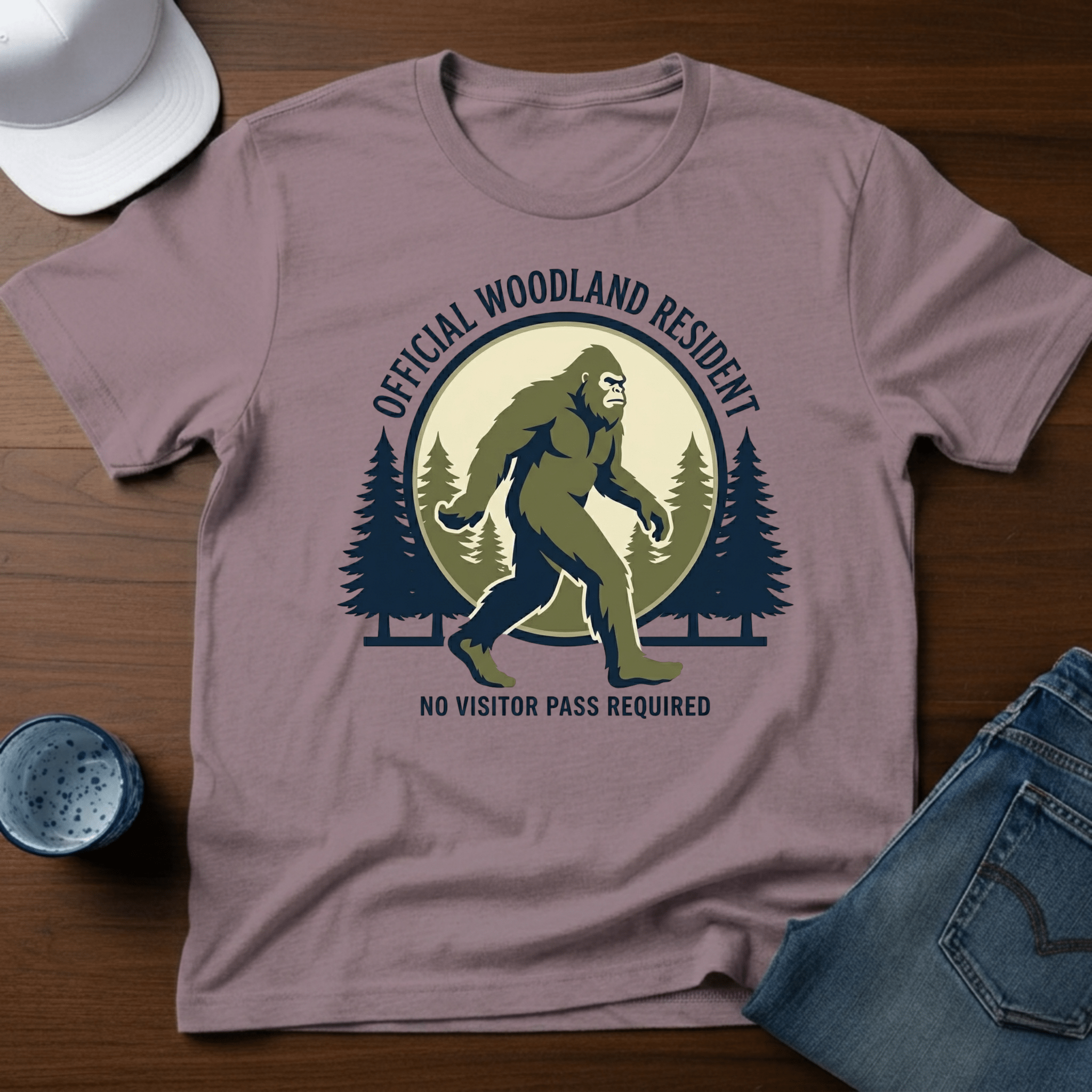 Official Woodland Resident No Visitor Pass Required T-Shirt - Deadpan Outdoors Co.