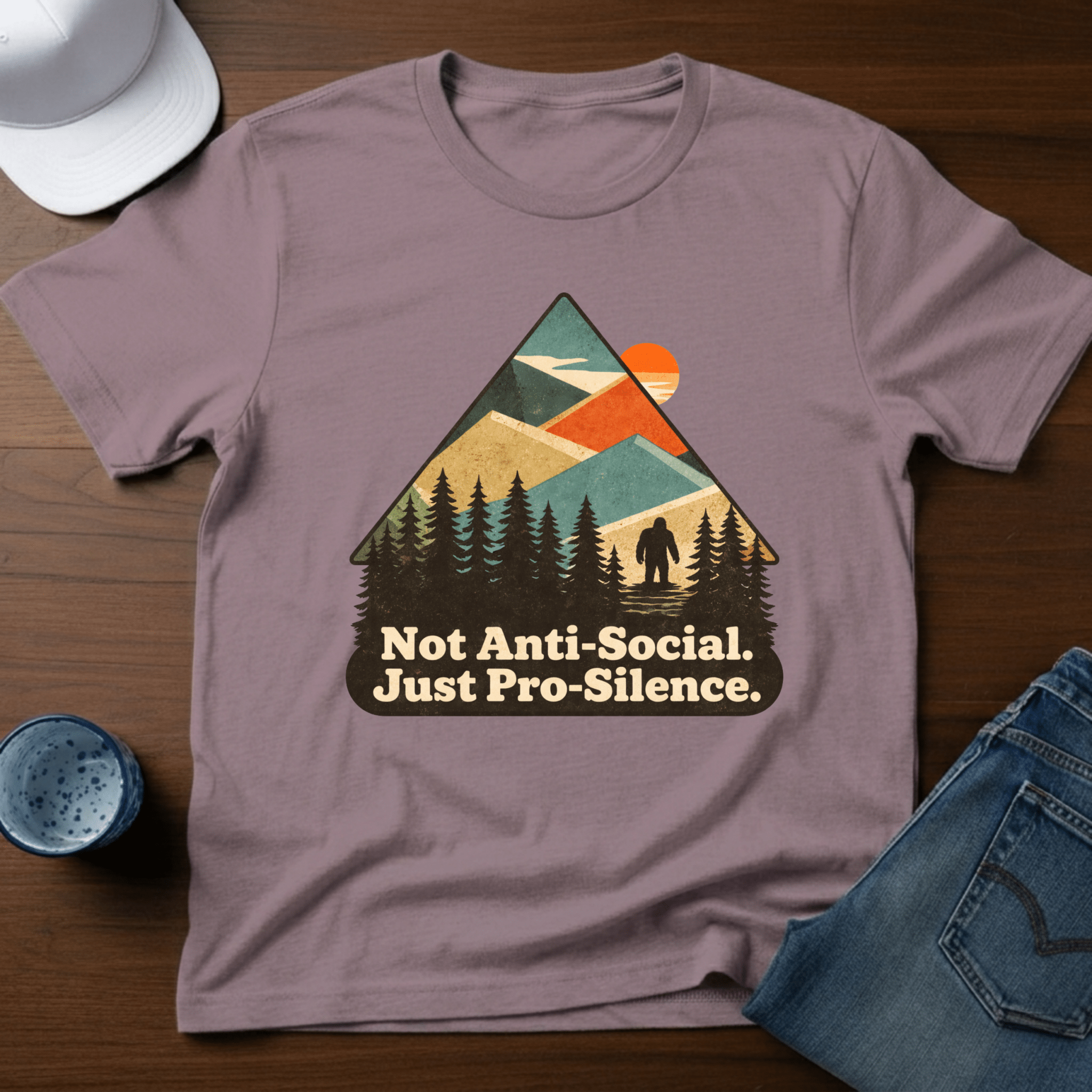 Not Anti - Social. - Just Pro - Silence T-Shirt - Deadpan Outdoors Co.