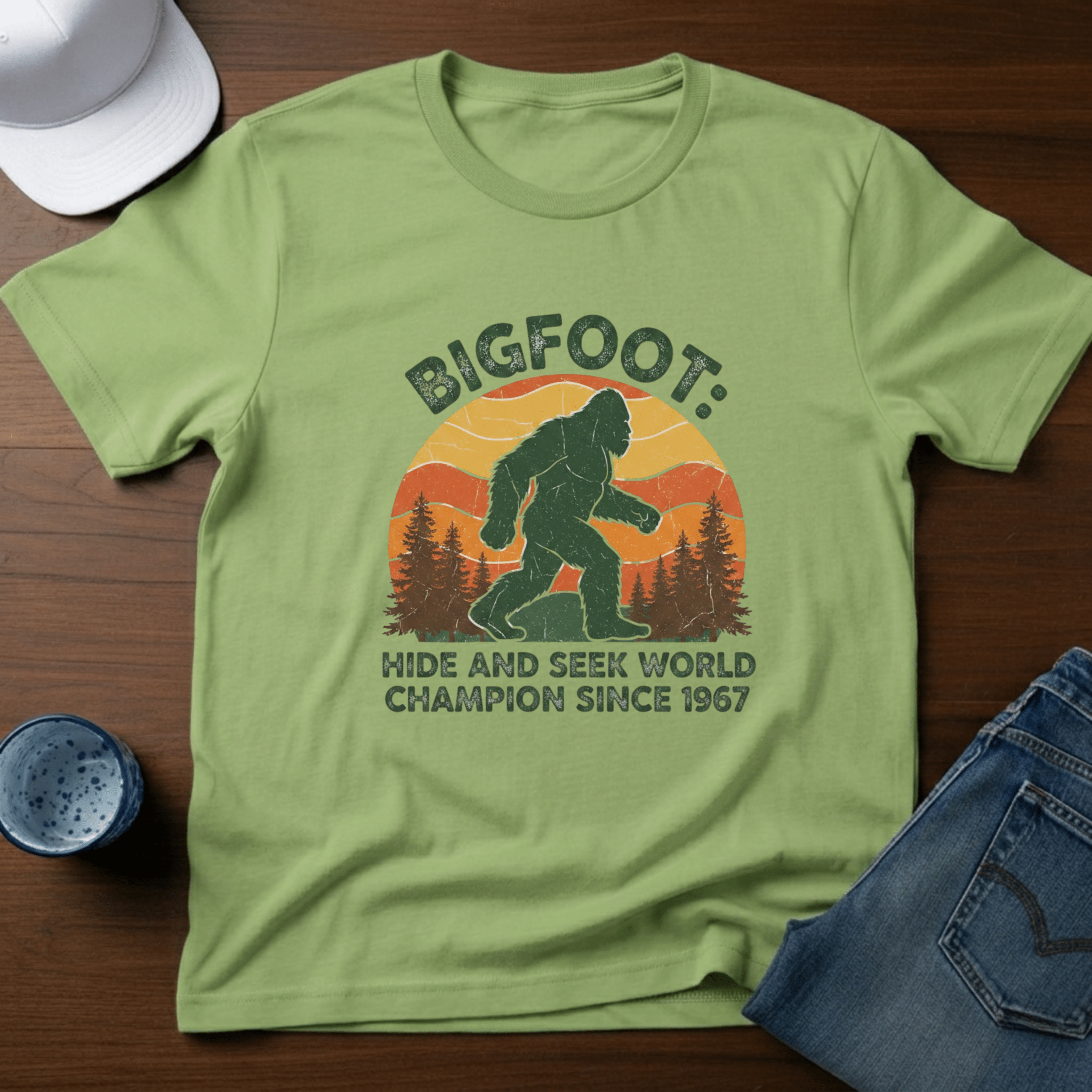 Bigfoot: Hide And Seek World Champion T-Shirt - Deadpan Outdoors Co.