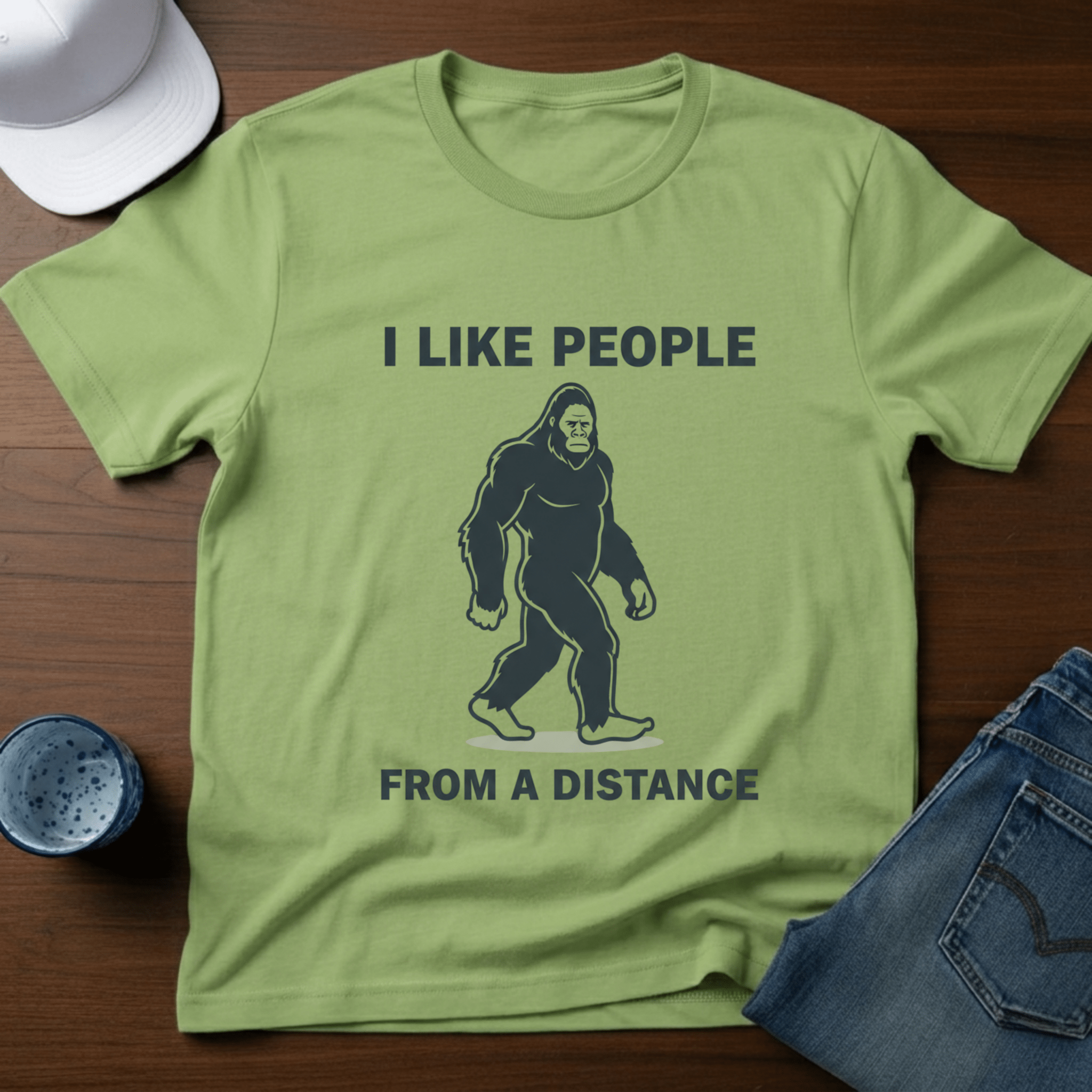 I Like People From A Distance T-Shirt - Deadpan Outdoors Co.