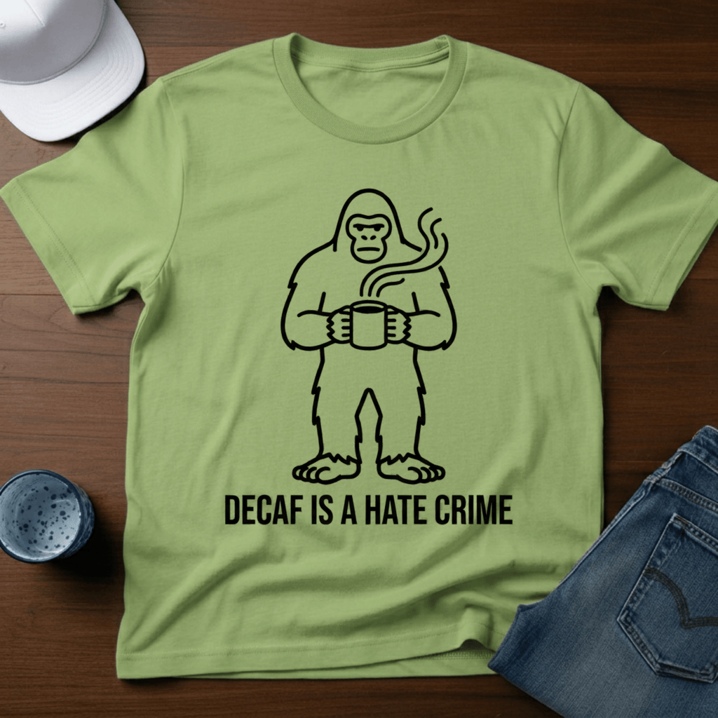Decaf Is A Hate Crime T-Shirt - Deadpan Outdoors Co.