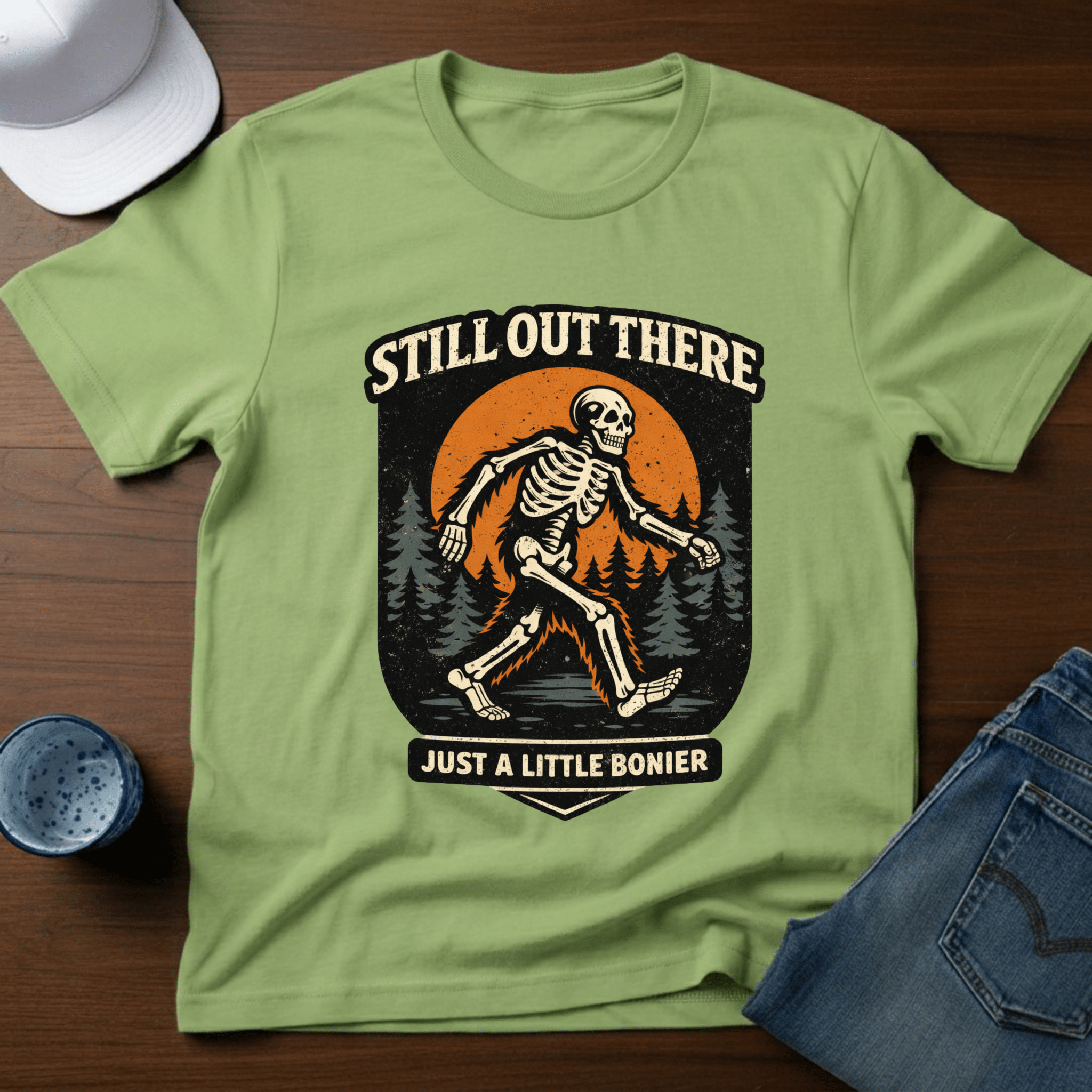 Still Out There Just A Little Bonier T-Shirt - Deadpan Outdoors Co.