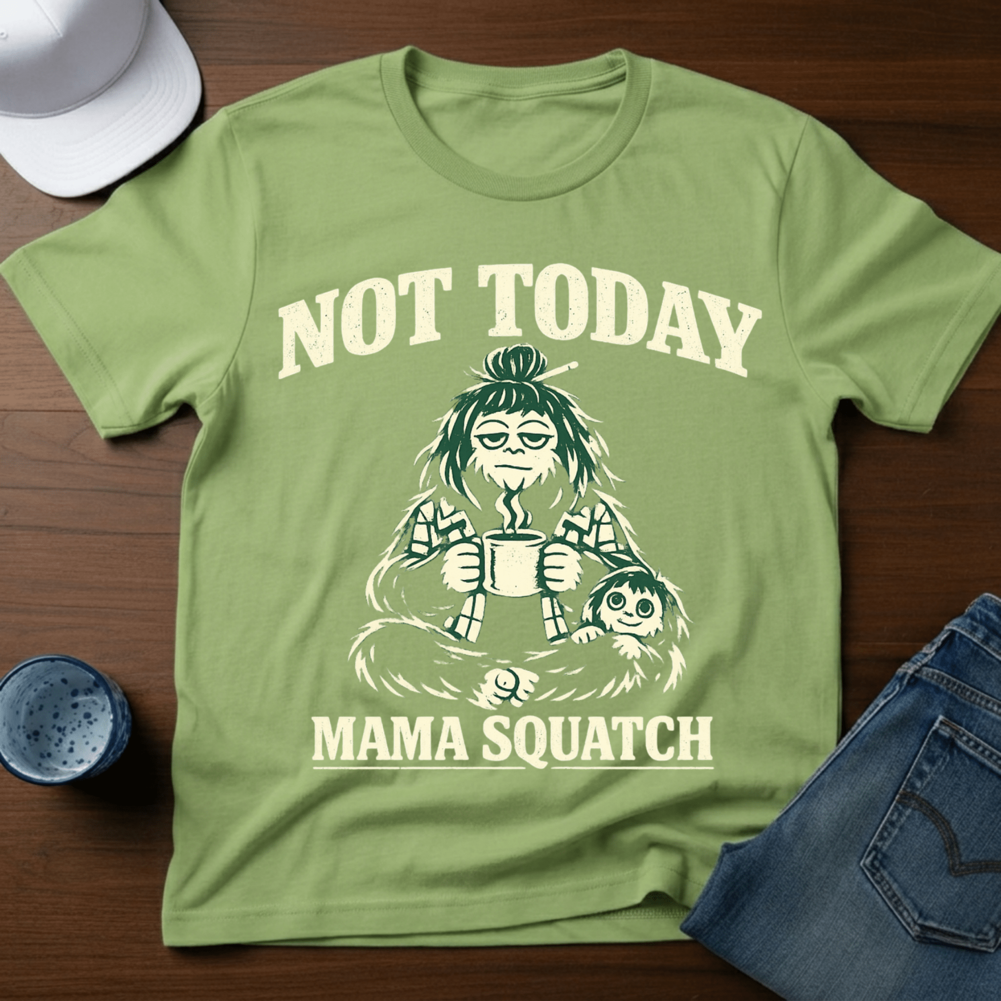 Not Today - Mama Squatch T-Shirt - Deadpan Outdoors Co.