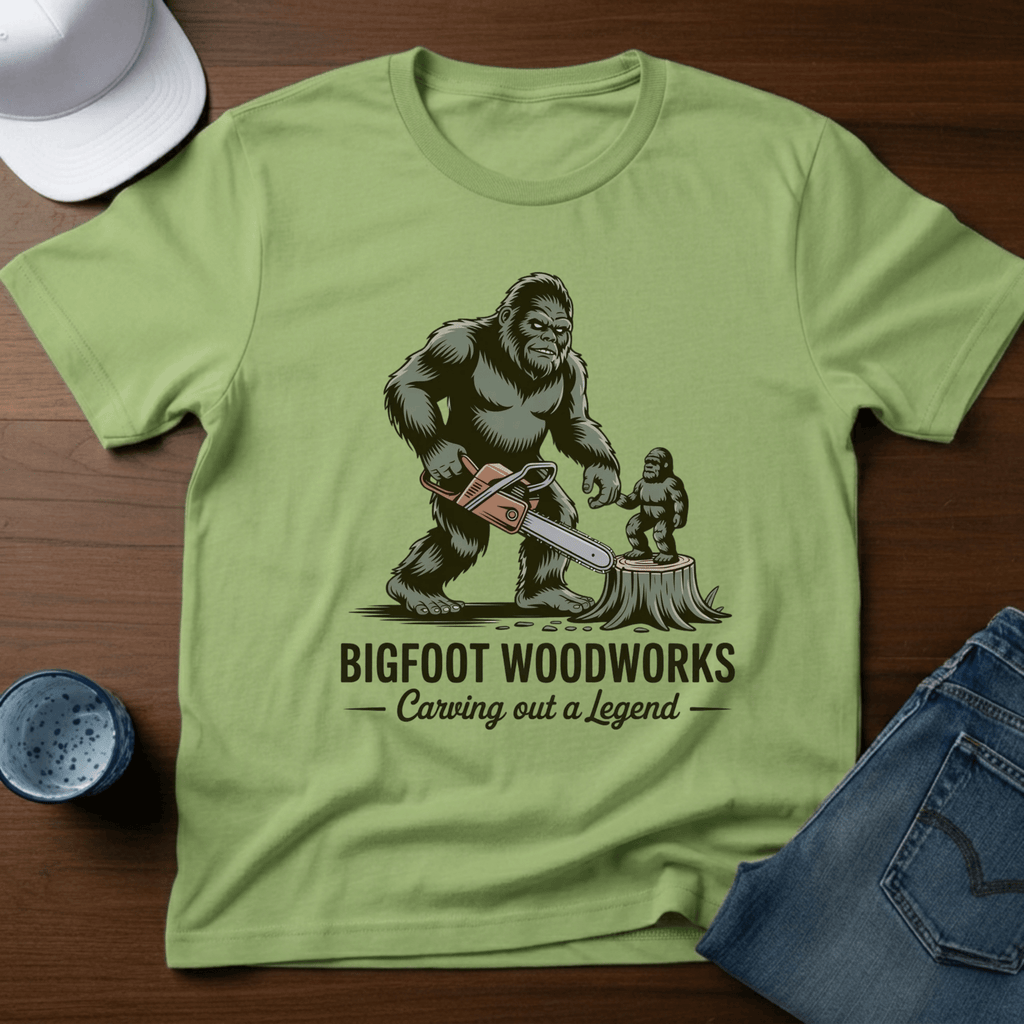 Bigfoot Woodworks - Carving Out A Legend T-Shirt - Deadpan Outdoors Co.