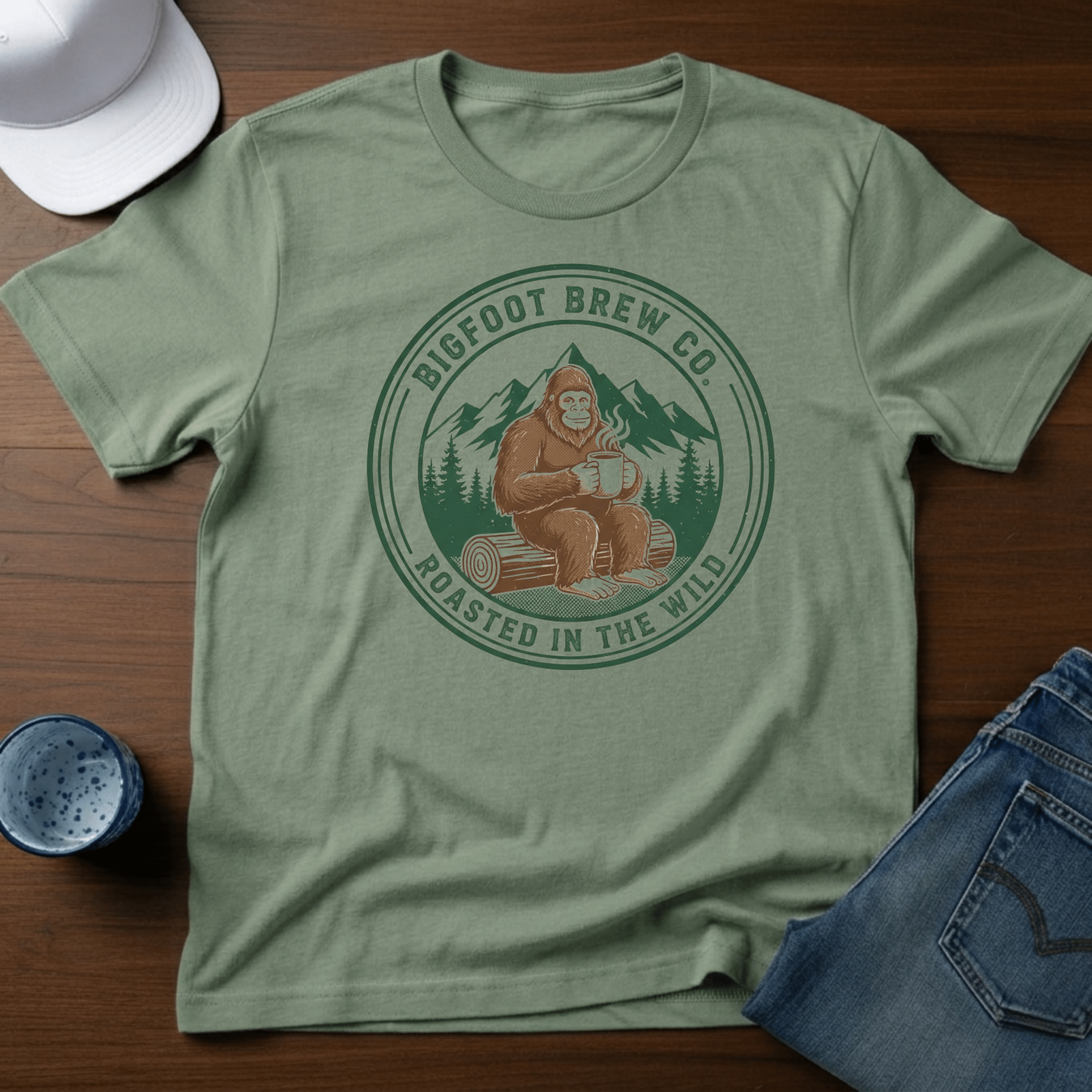 Bigfoot Brew Co Roasted in The Wild T-Shirt - Deadpan Outdoors Co.