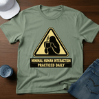 Minimal Human Interaction Practiced Daily - Female Bigfoot T-Shirt - Deadpan Outdoors Co.