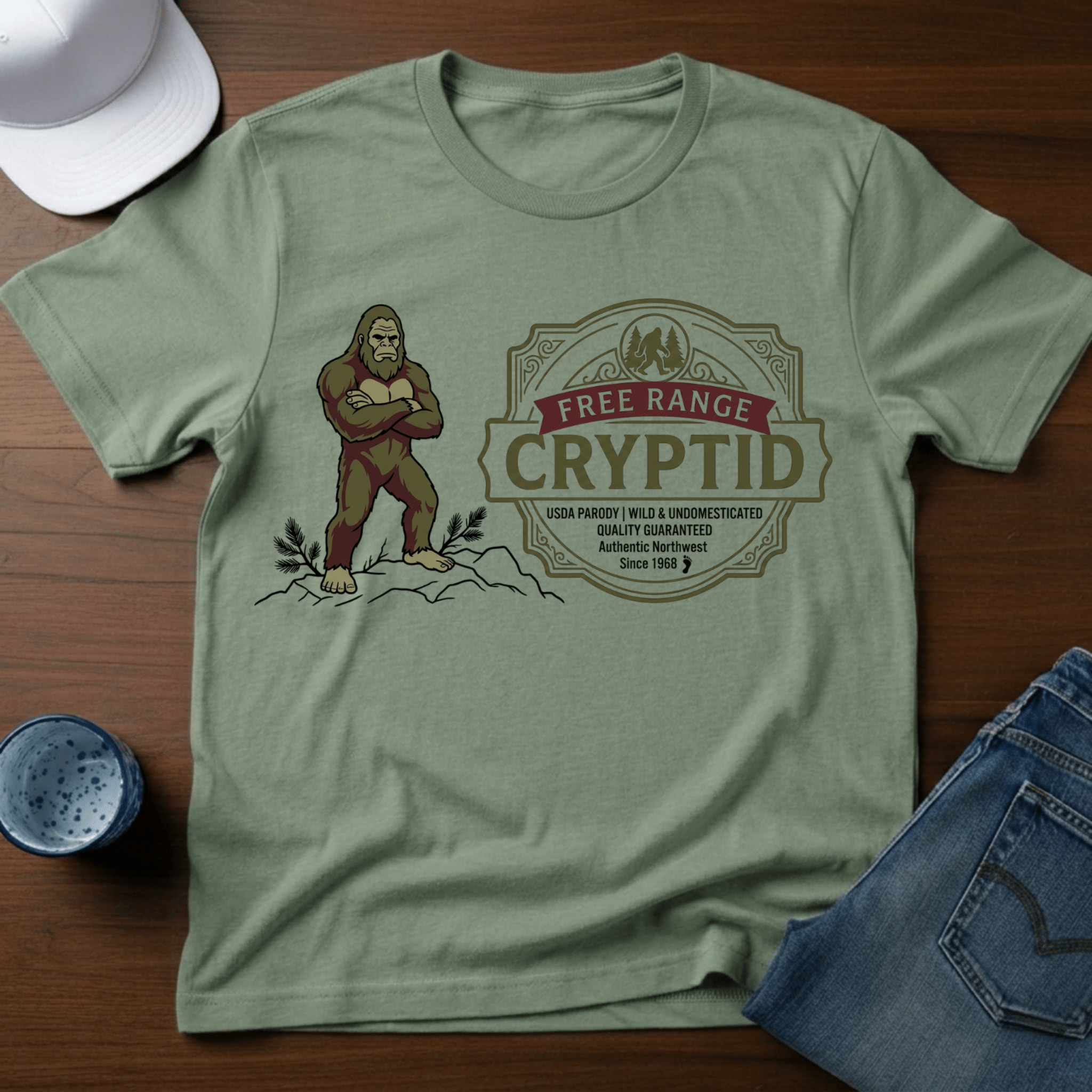 Free Range Cryptid T-Shirt - Deadpan Outdoors Co.