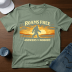 Roams Free - Answers To Nobody. T-Shirt - Deadpan Outdoors Co.
