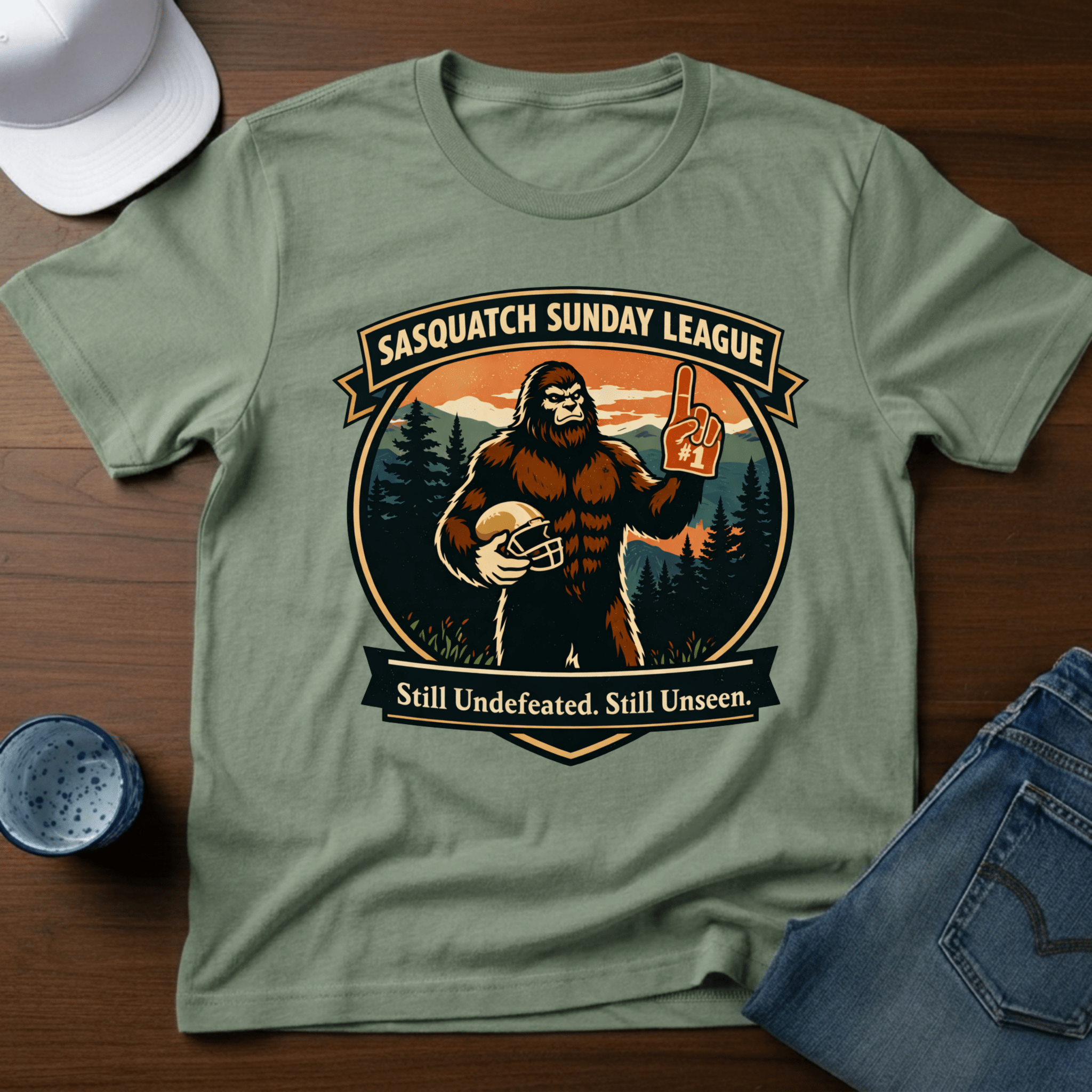 Sasquatch Sunday League T-Shirt - Deadpan Outdoors Co.