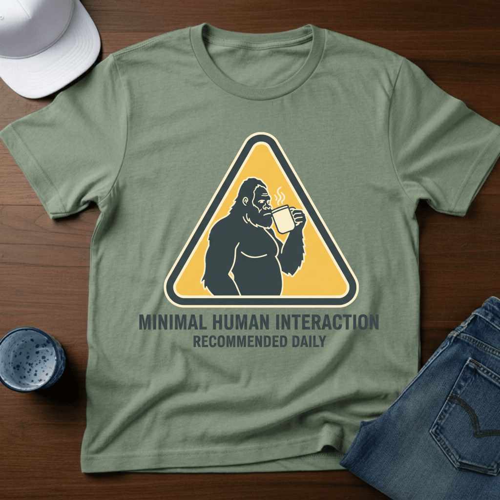 Minimal Human Interaction Recommended Daily T-Shirt - Deadpan Outdoors Co.