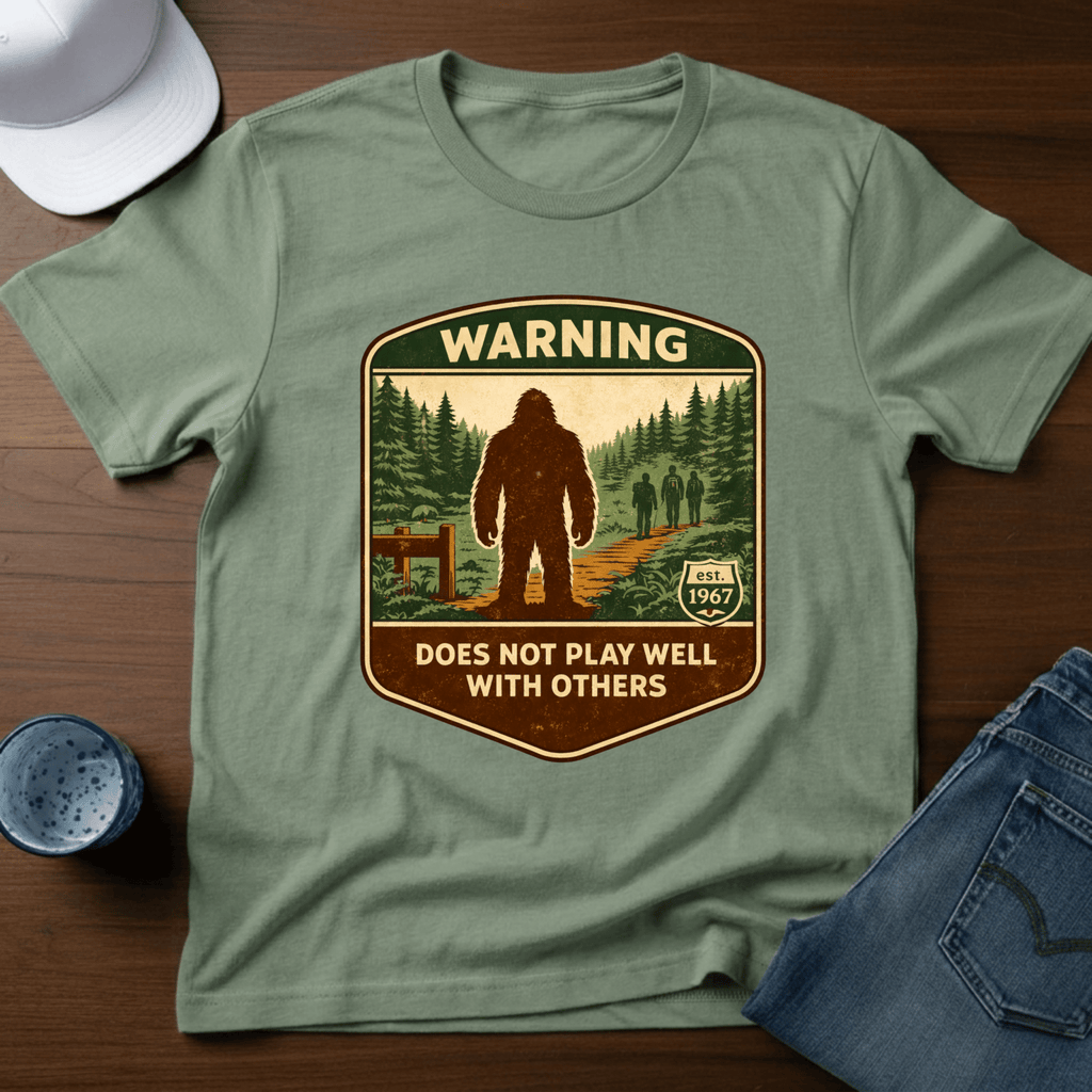 Warning - Does Not Play Well With Others T-Shirt - Deadpan Outdoors Co.