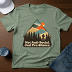 Not Anti - Social. - Just Pro - Silence T-Shirt - Deadpan Outdoors Co.