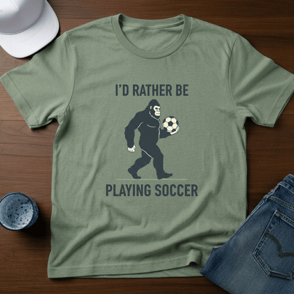 I'd Rather Be Playing Soccer T-Shirt - Deadpan Outdoors Co.