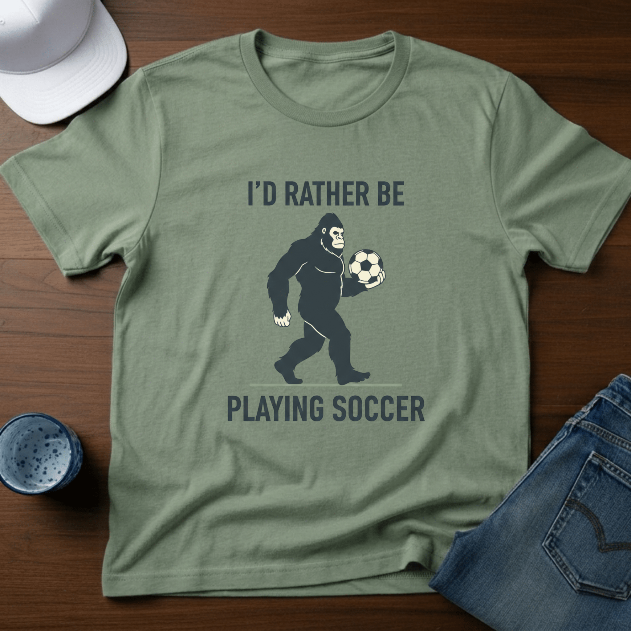 I'd Rather Be Playing Soccer T-Shirt - Deadpan Outdoors Co.