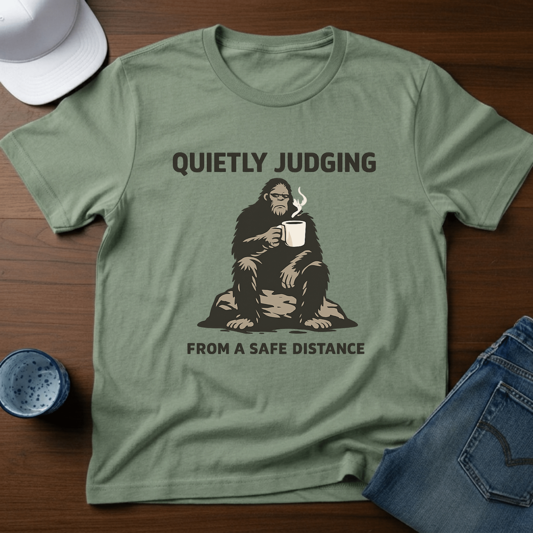 Quietly Judging From A Distance T-Shirt - Deadpan Outdoors Co.