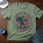 Land Of The Free Home Of The Squatch T-Shirt - Deadpan Outdoors Co.