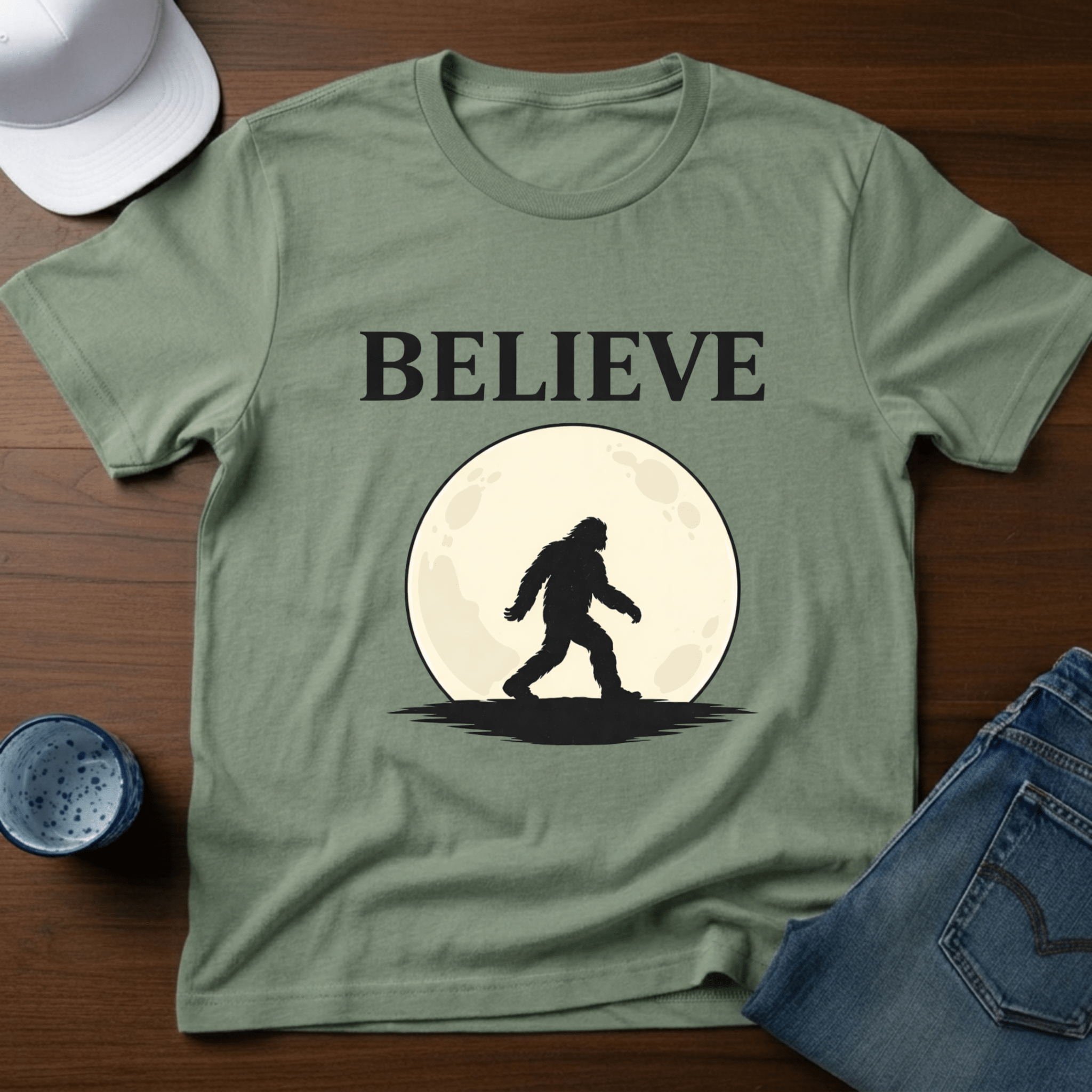 Believe - Moon T-Shirt - Deadpan Outdoors Co.
